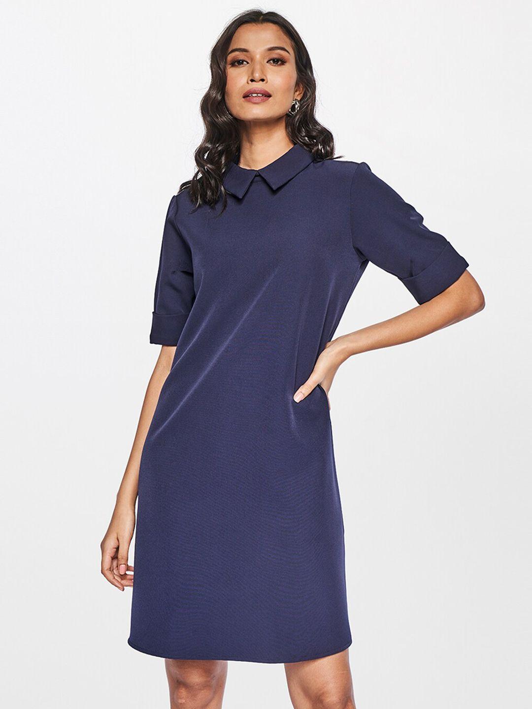 and women blue t-shirt dress