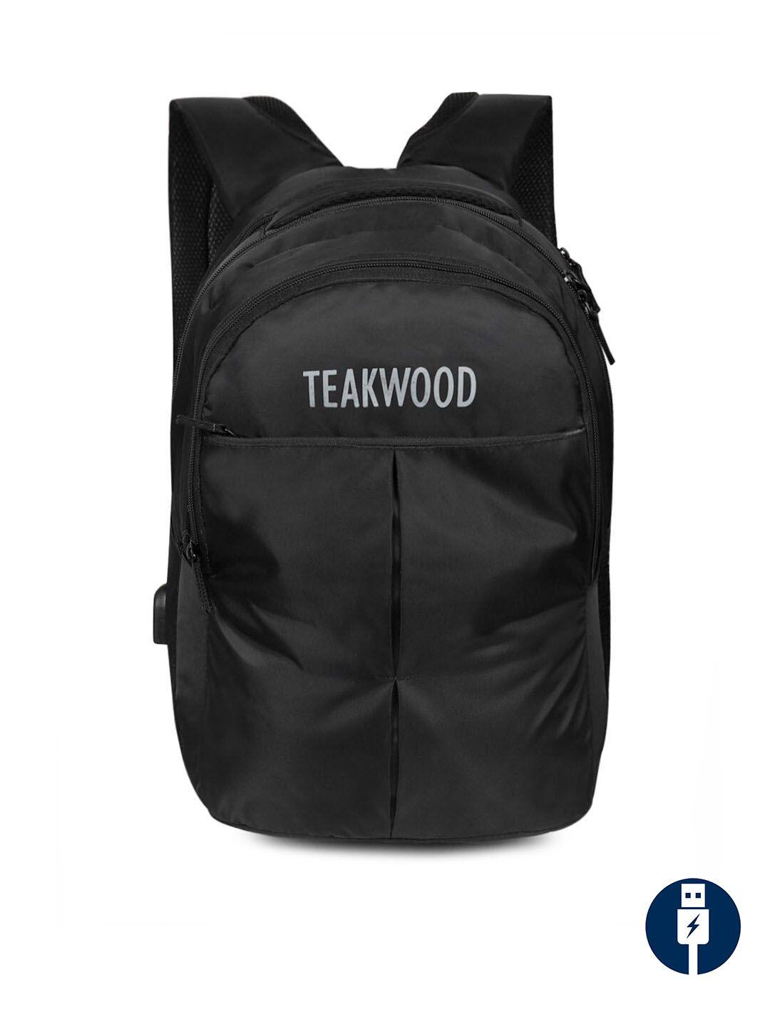 teakwood leathers unisex black backpacks