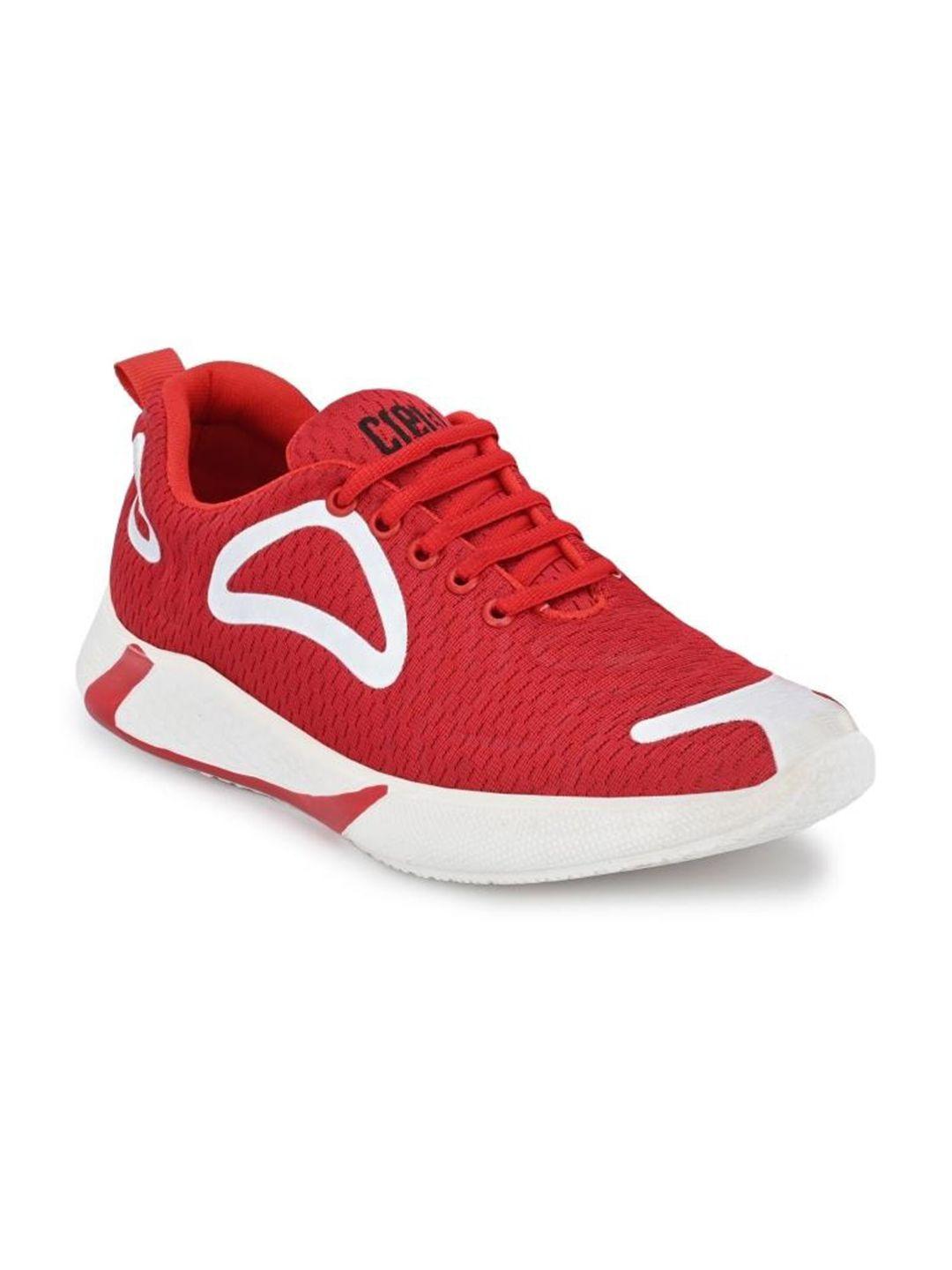 crew street men red woven design sneakers