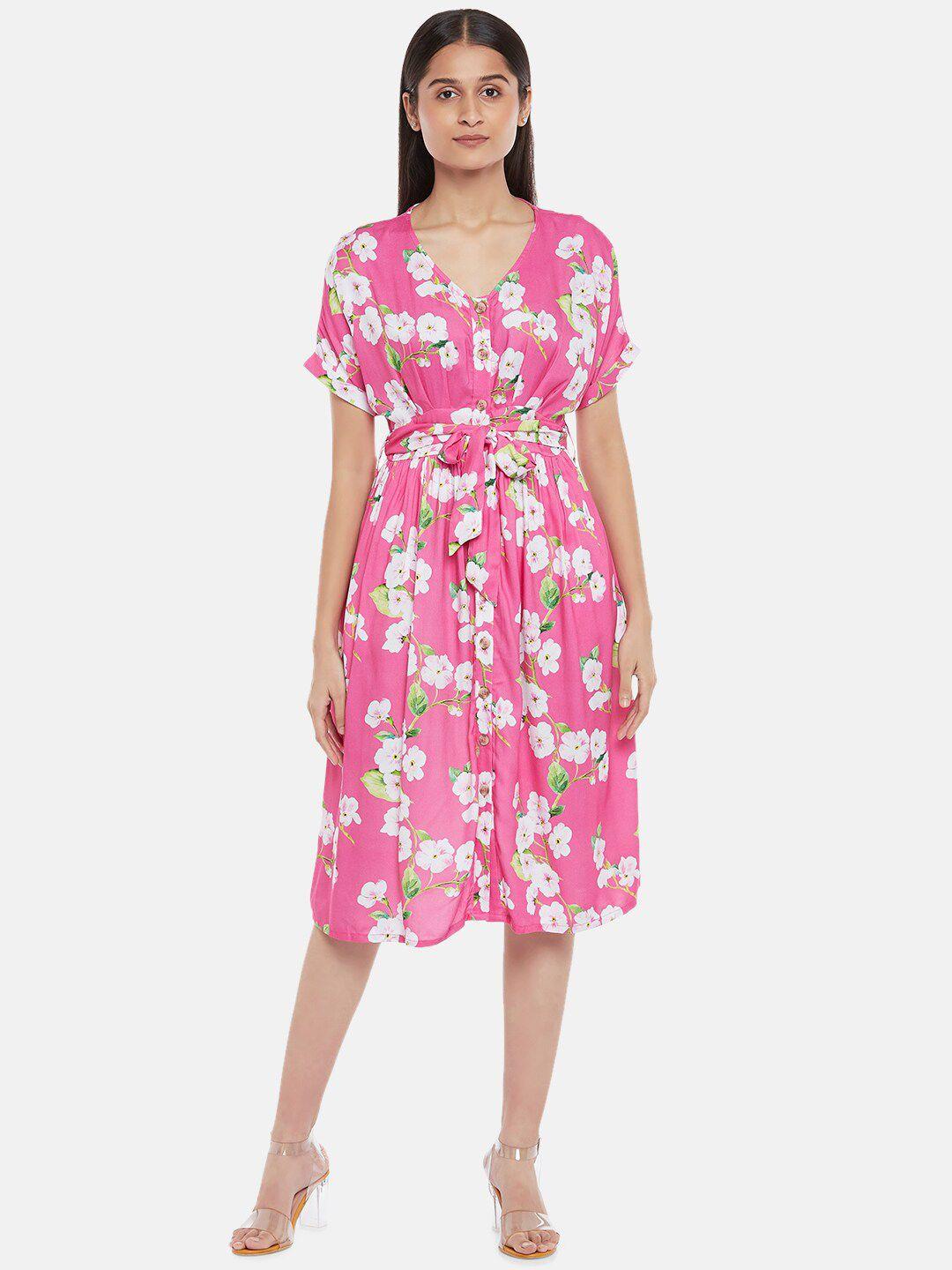 honey by pantaloons pink floral dress