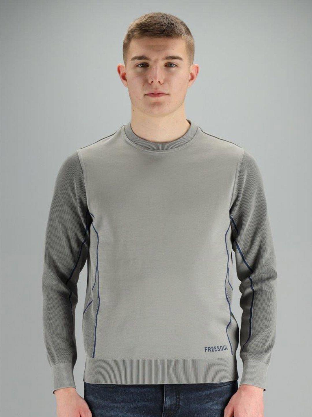 freesoul men grey sweatshirt