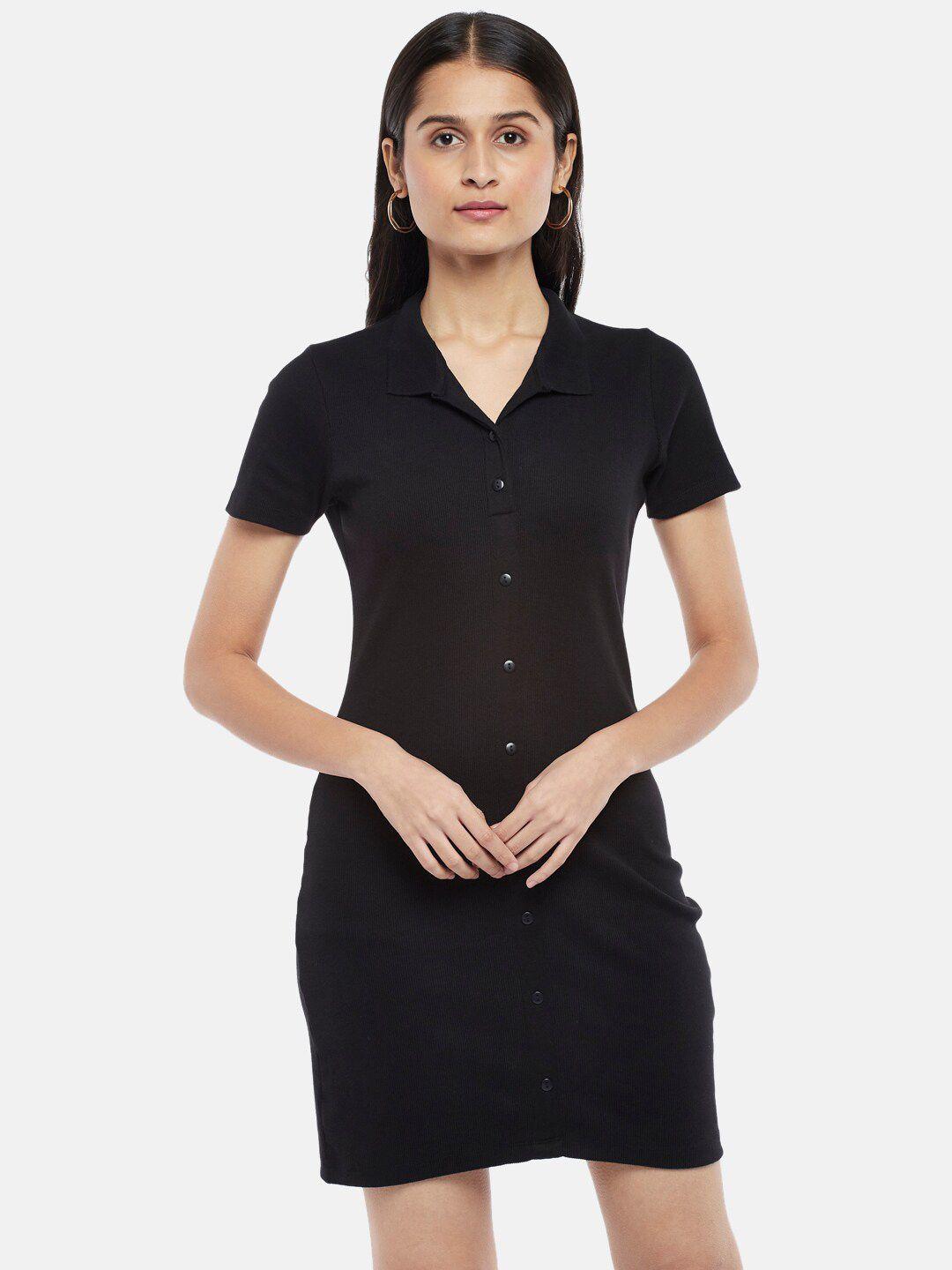 people black shirt dress