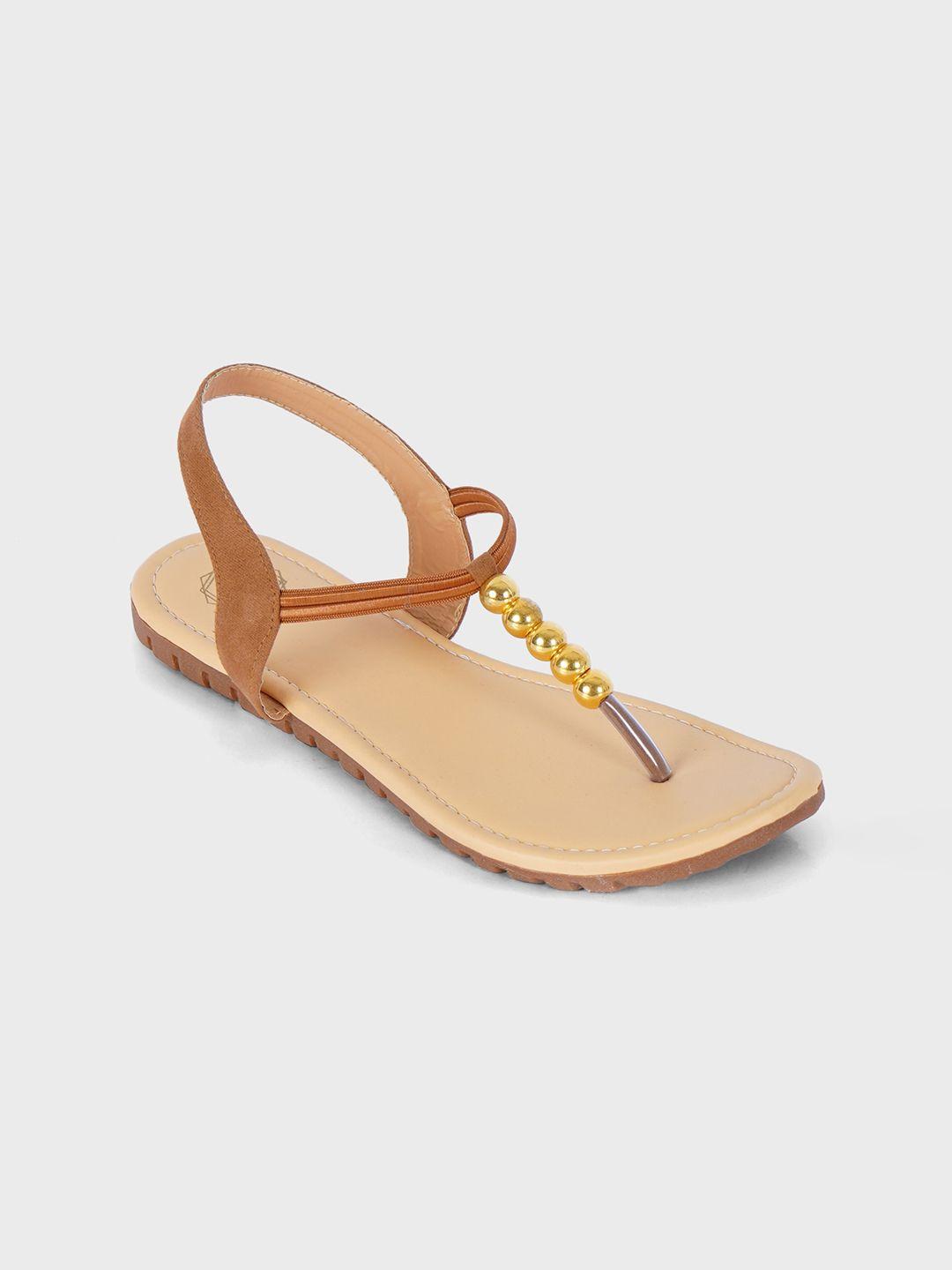 myra women brown t-strap flats