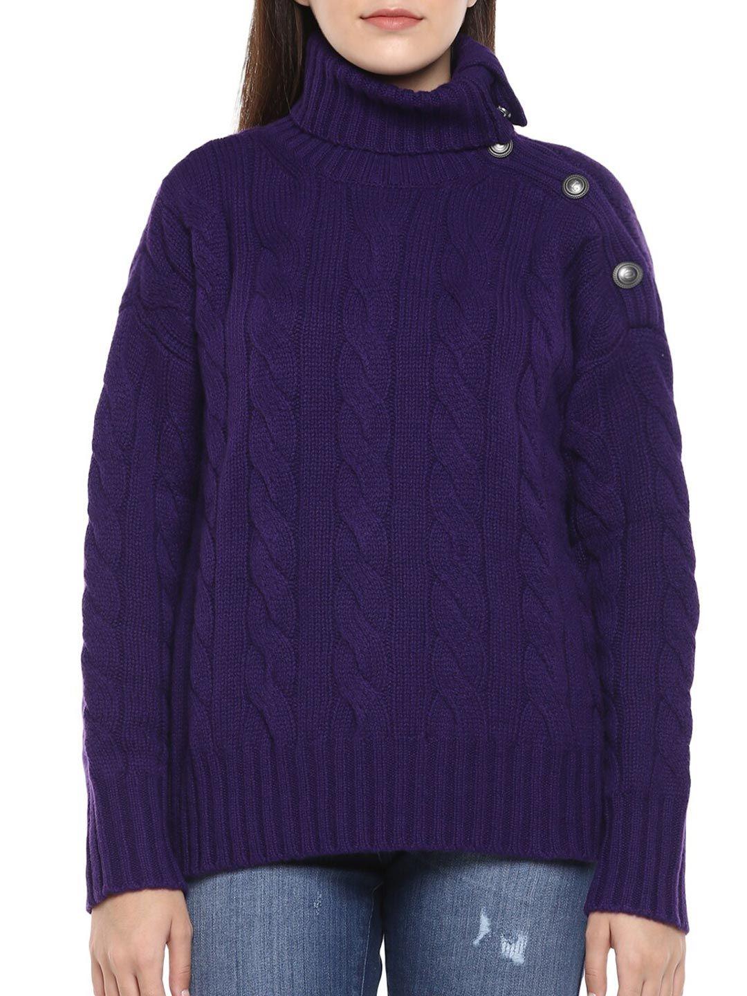 polo ralph lauren women purple sweaters