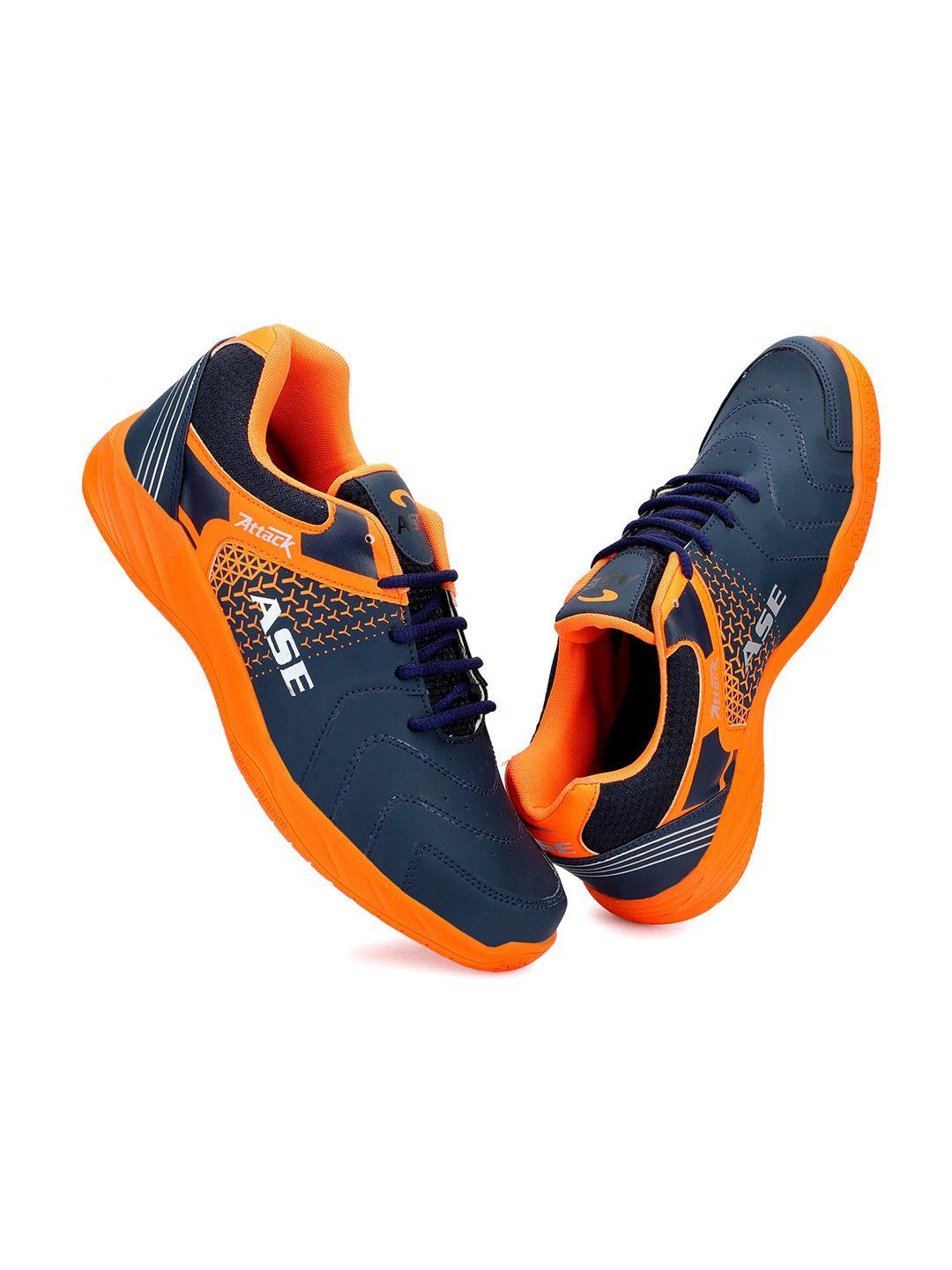 ase men orange badminton non-marking shoes