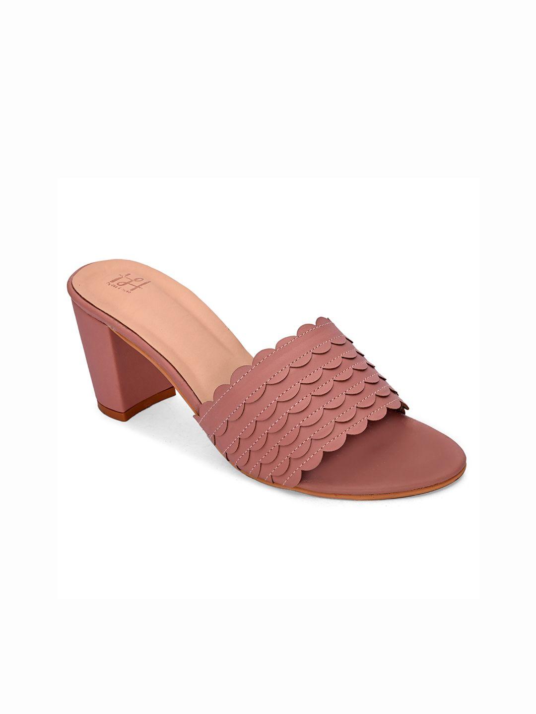 hydes n hues pink high-top block mules