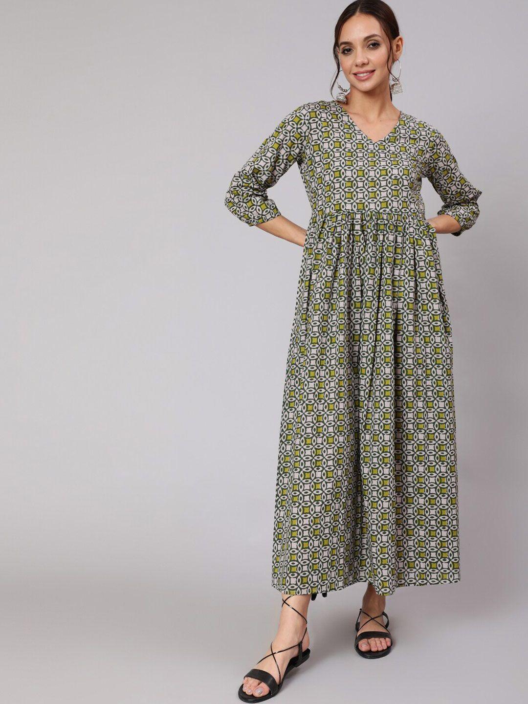 nayo grey ethnic motifs ethnic maxi dress