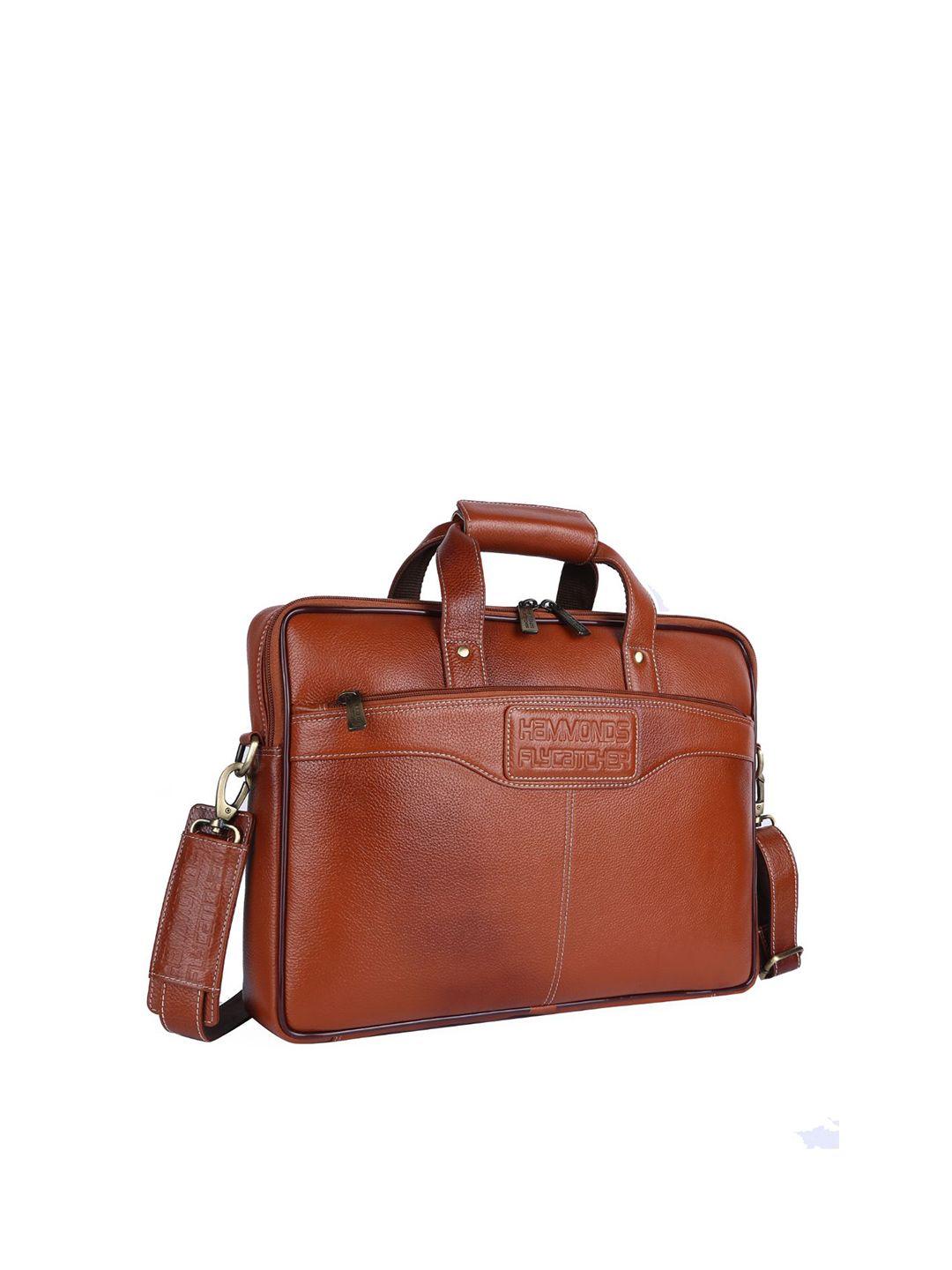 hammonds flycatcher men tan leather laptop bag