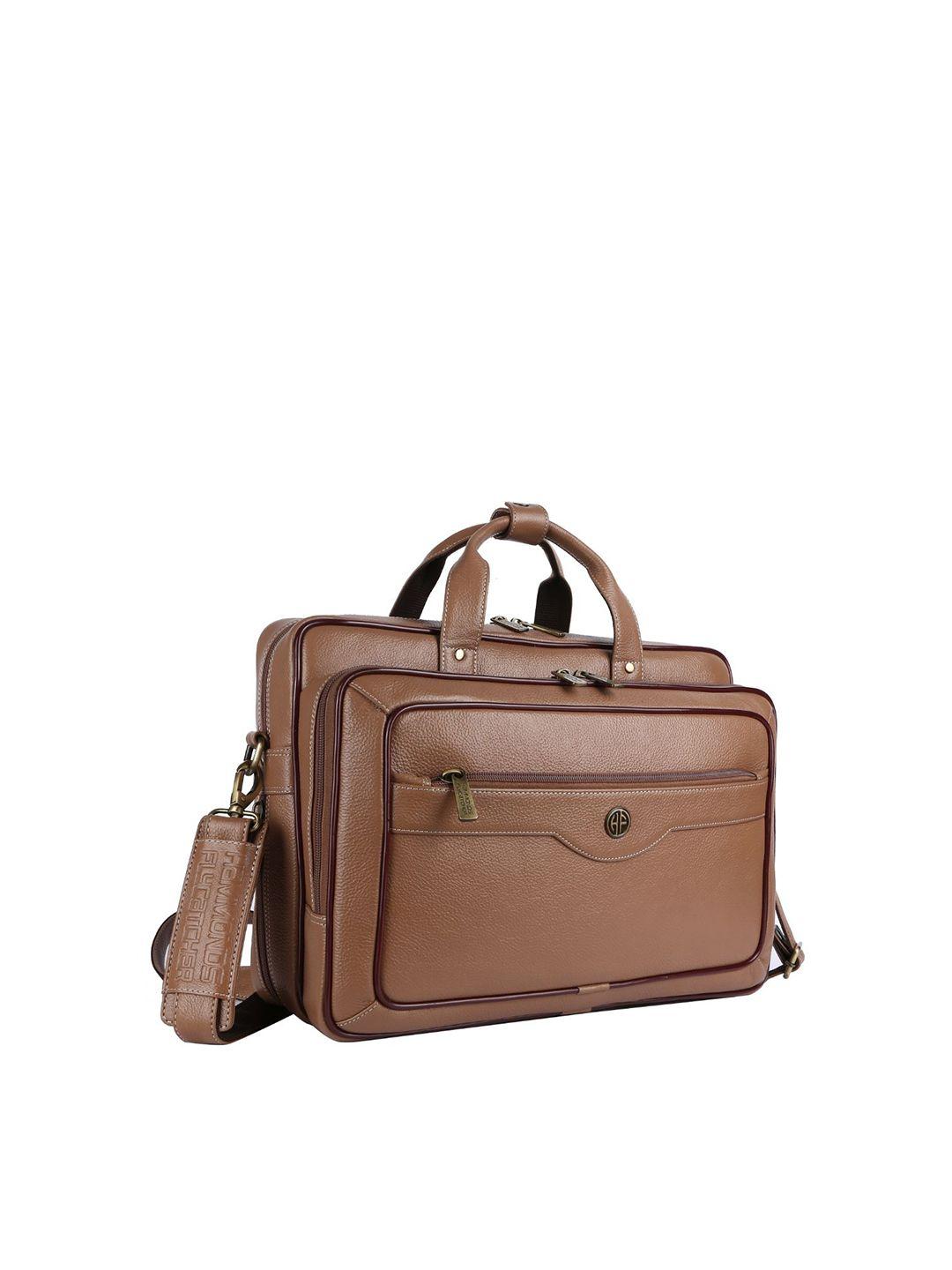 hammonds flycatcher men brown leather laptop bag