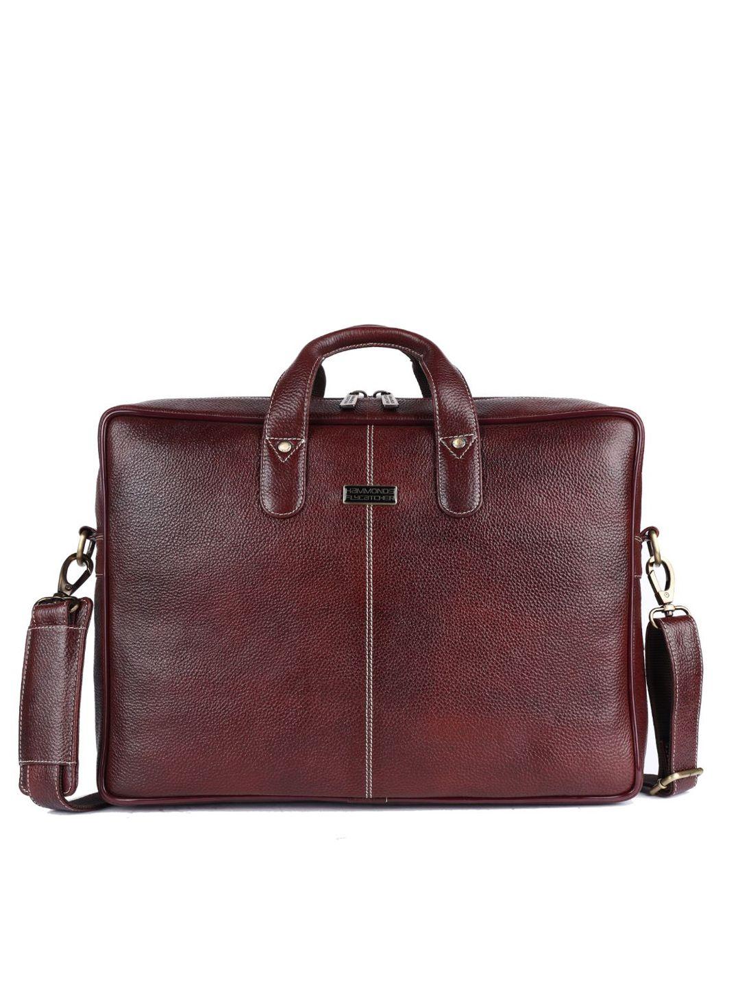 hammonds flycatcher men brown leather laptop bag