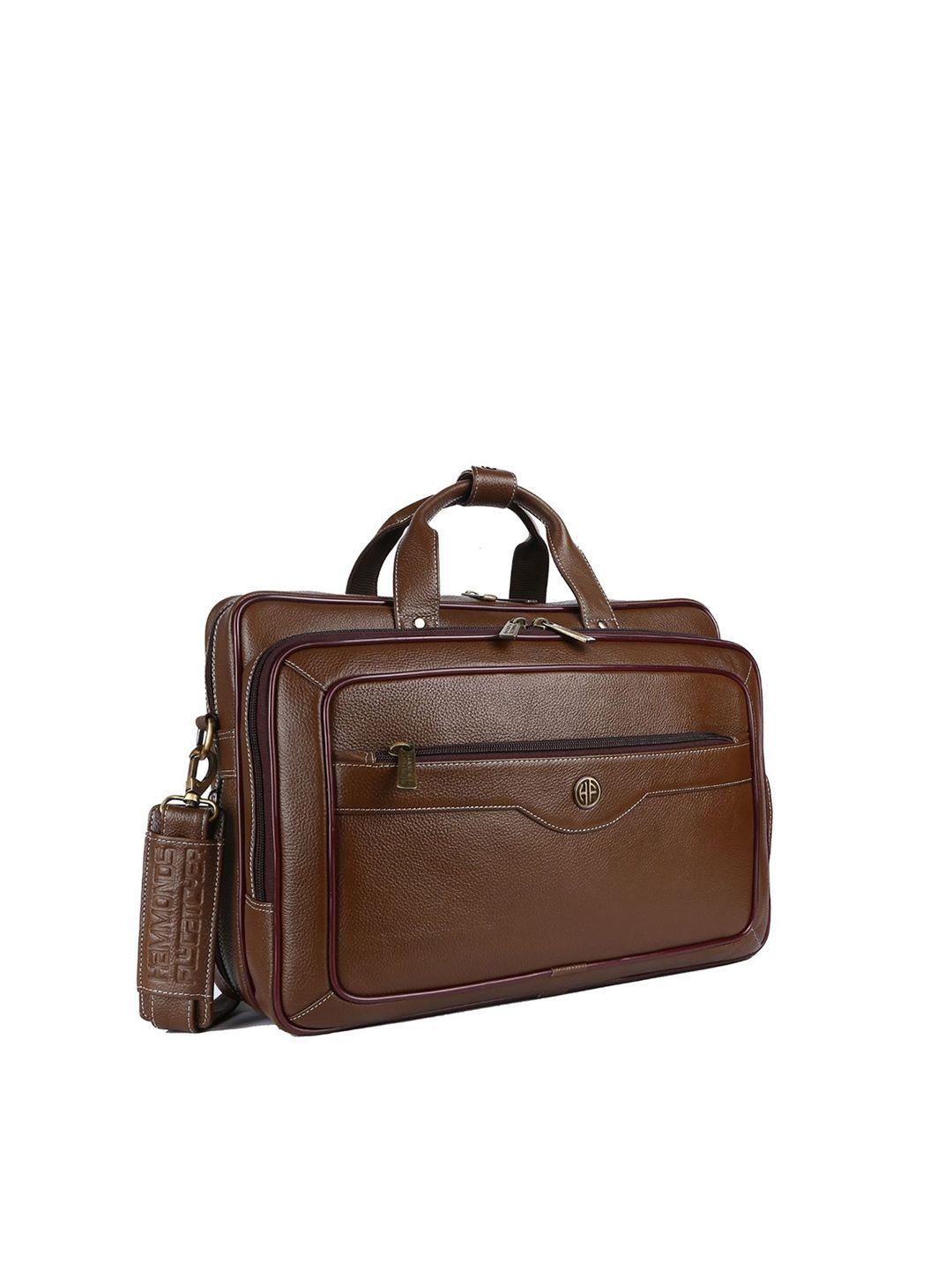 hammonds flycatcher men brown leather laptop bag