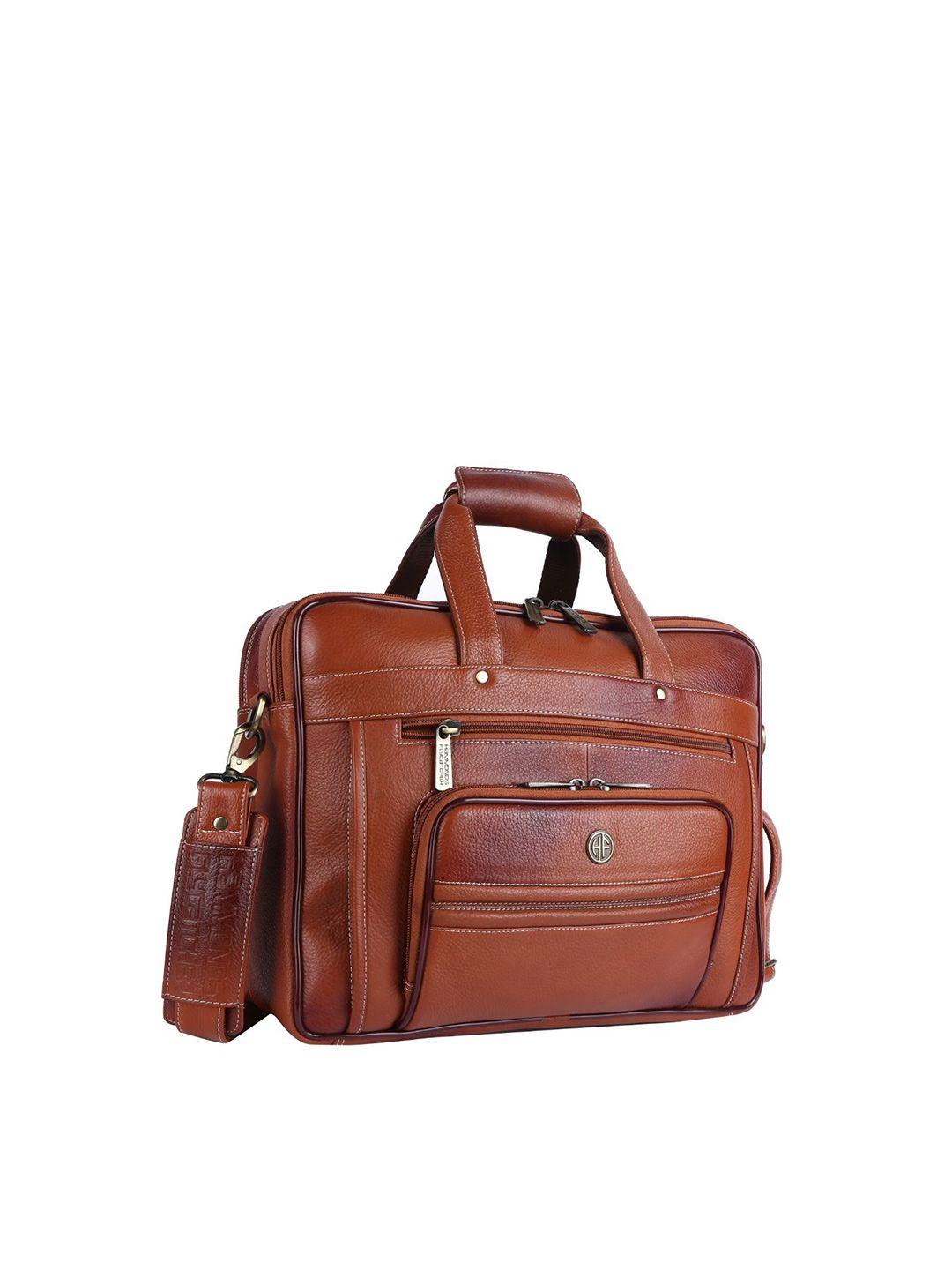 hammonds flycatcher men tan leather laptop bag