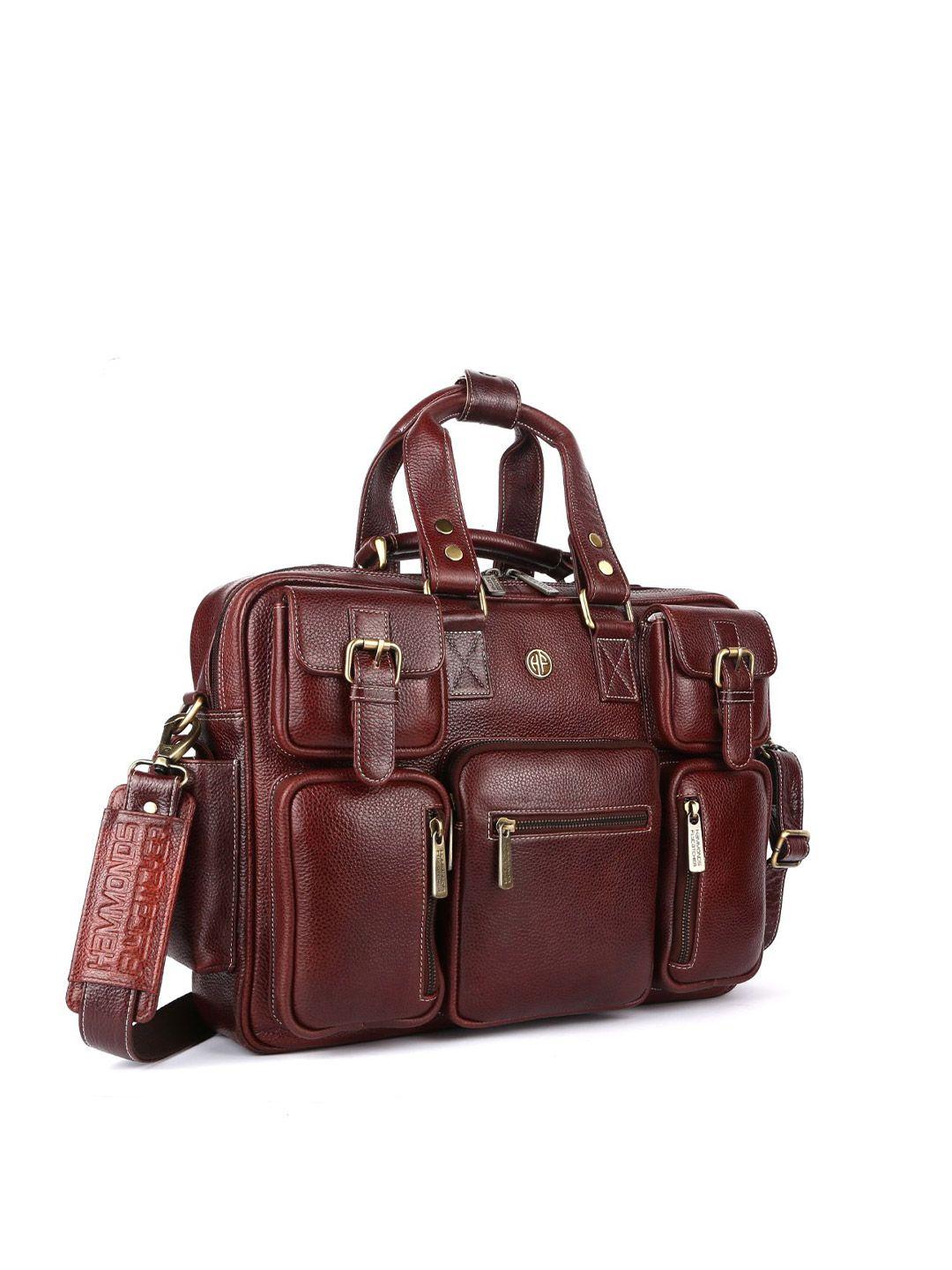 hammonds flycatcher men brown leather laptop bag