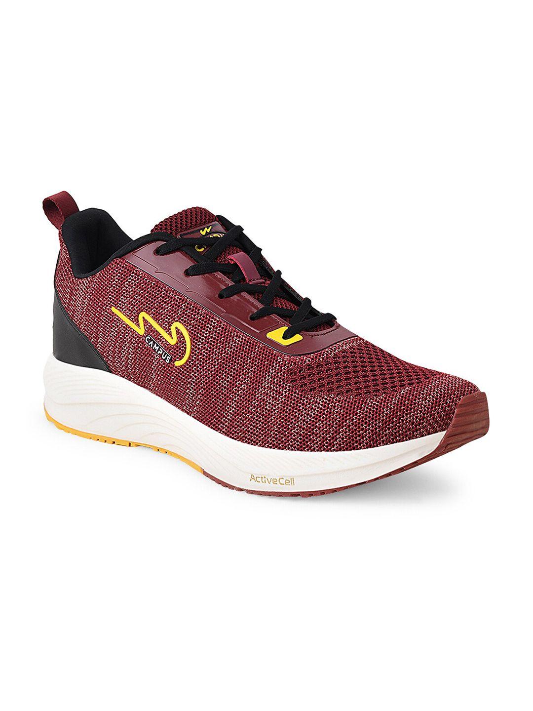 campus men yellow mesh running shoes