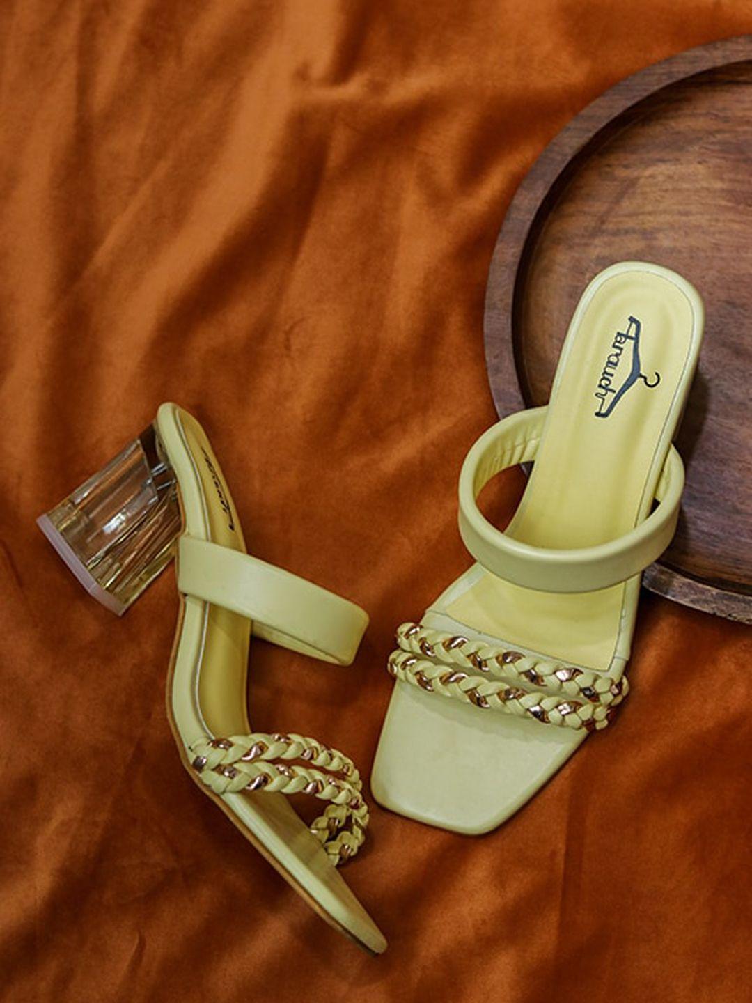 brauch yellow block sandals