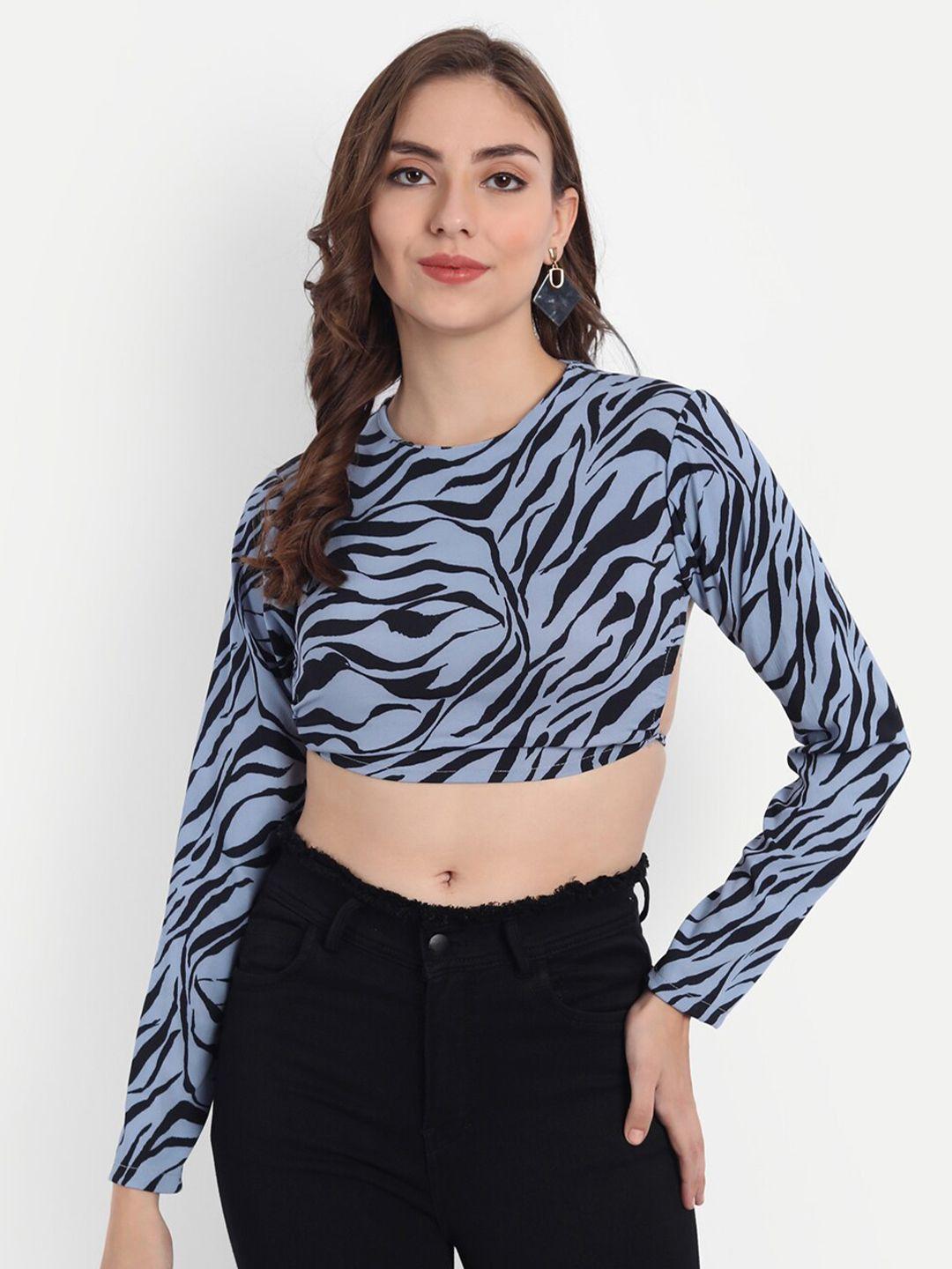 emprall multicoloured print crop top