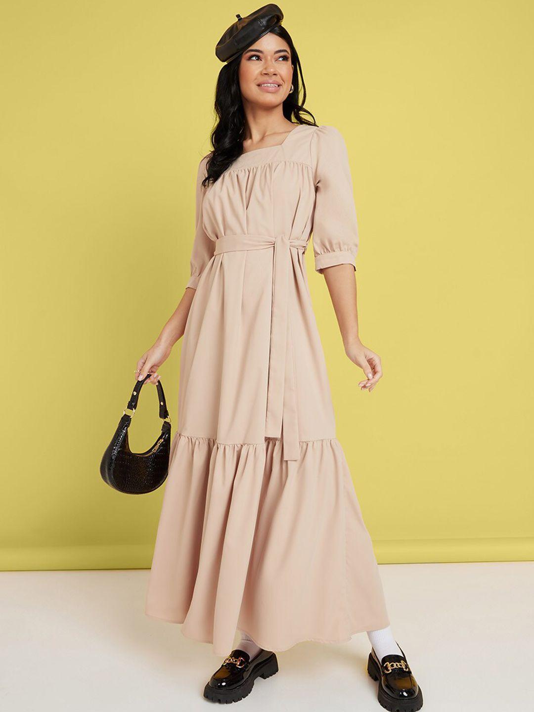 styli beige dress