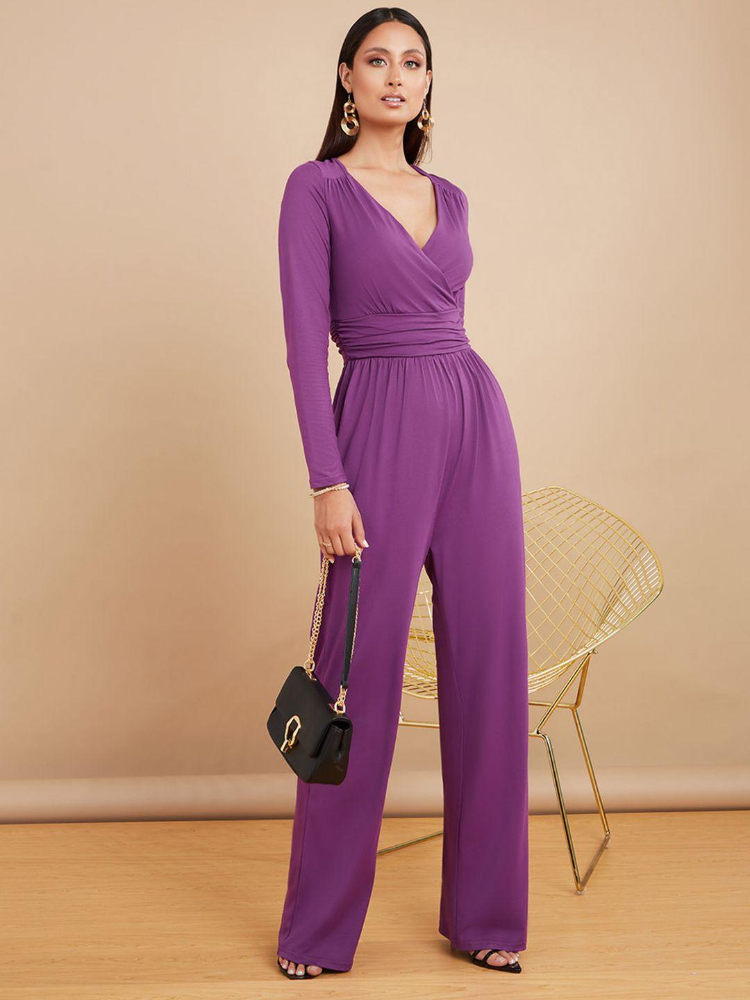 styli purple basic jumpsuit