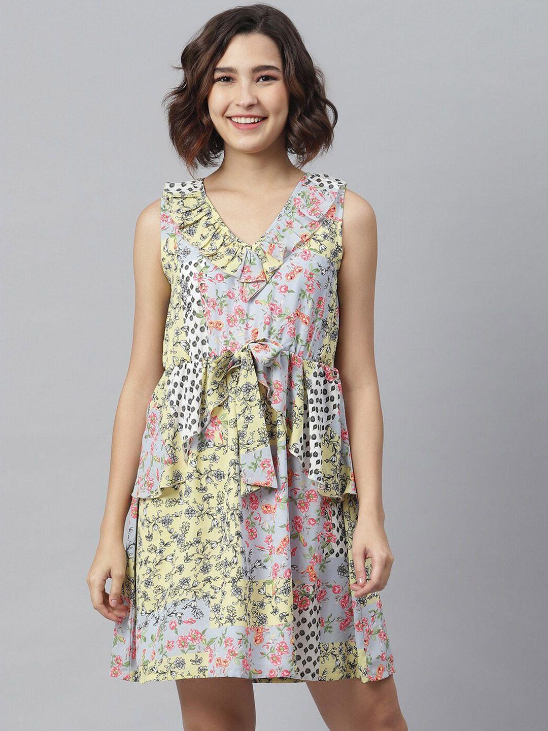 stylestone multicoloured floral georgette dress