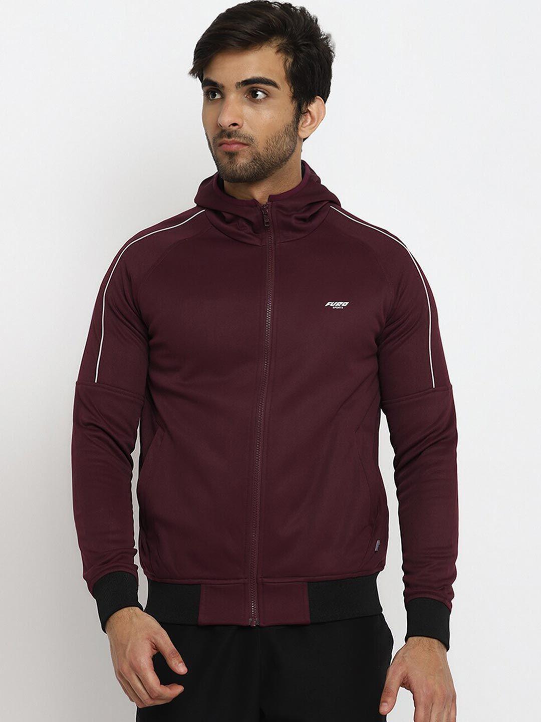 furo by red chief men maroon hooded sweatshirt