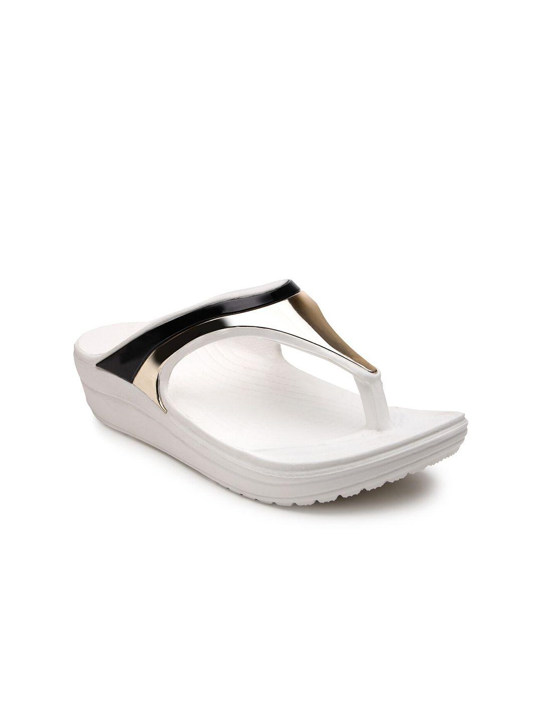 da naturo italy women white & black rubber slip-on