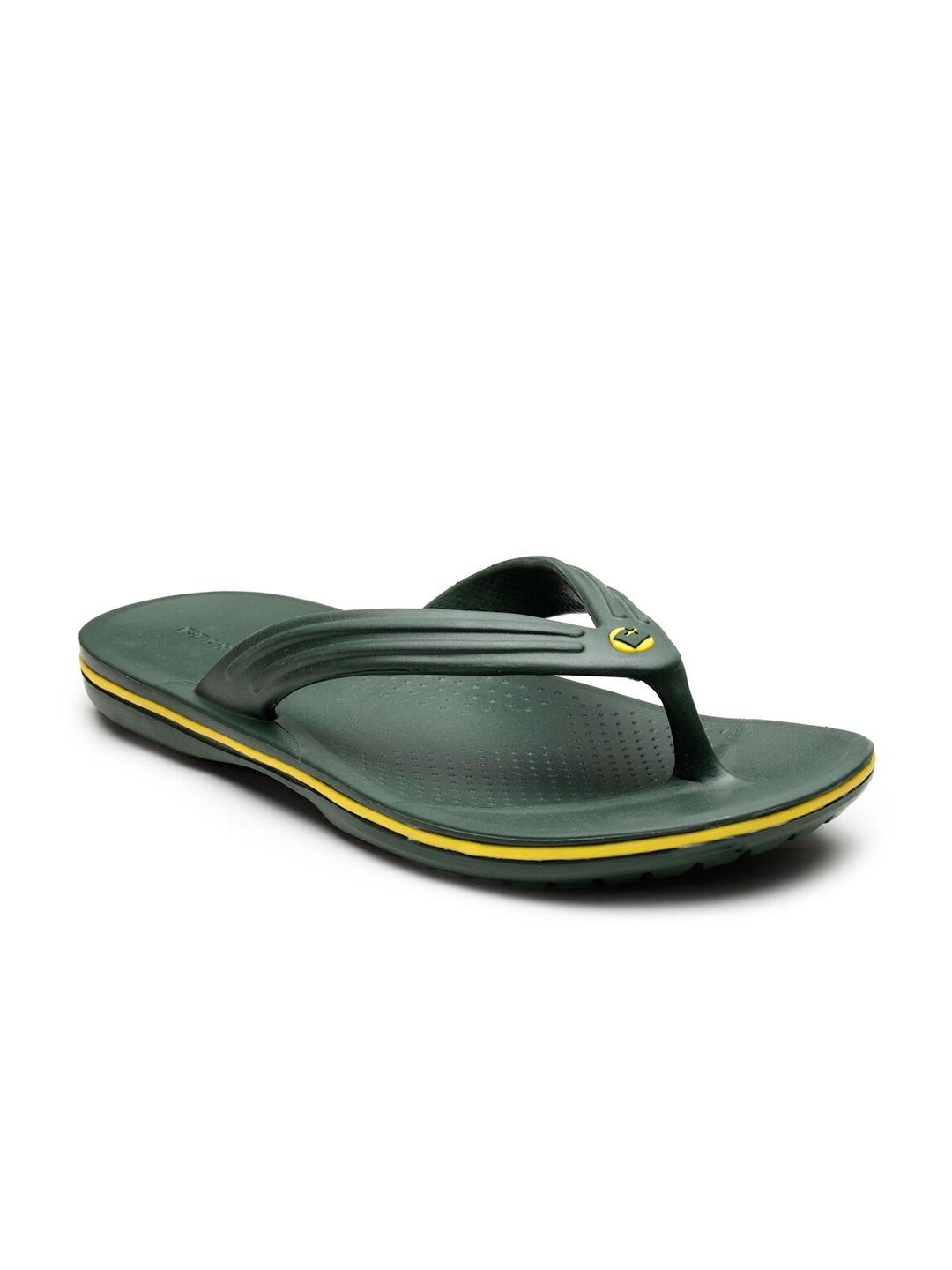 da naturo italy men green & balsam green rubber thong flip-flops