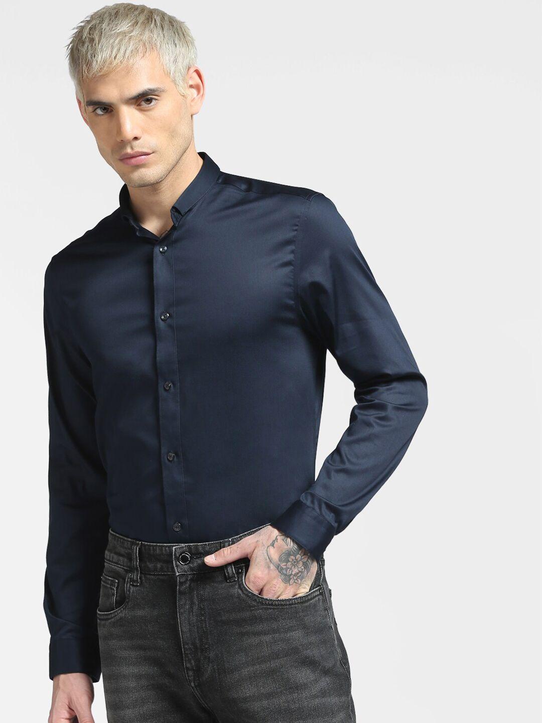 jack & jones men blue casual shirt