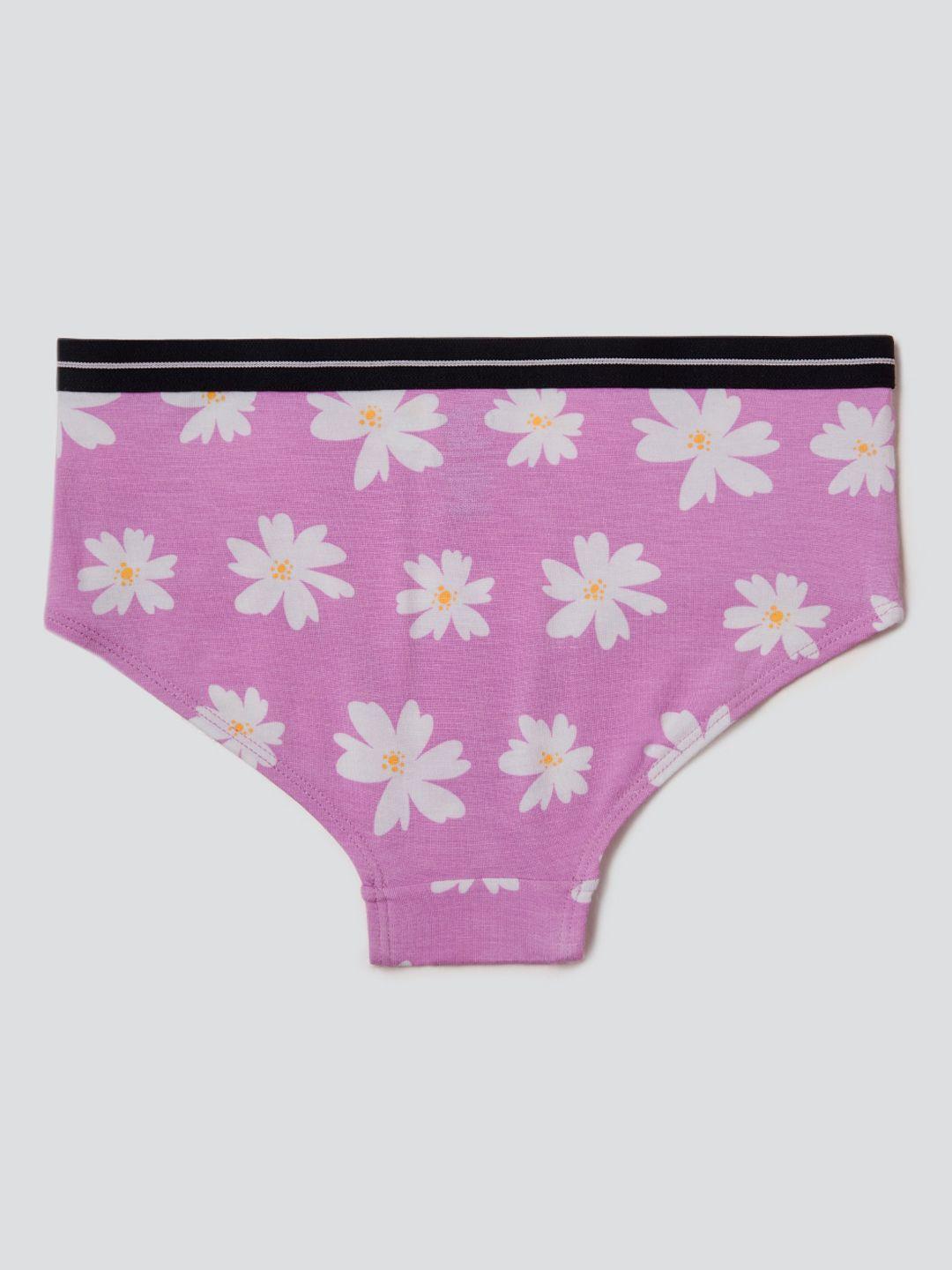 the souled store women pink printed basic briefs