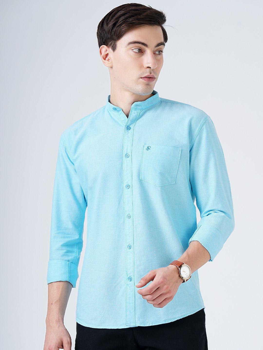 soratia men blue slim fit casual shirt