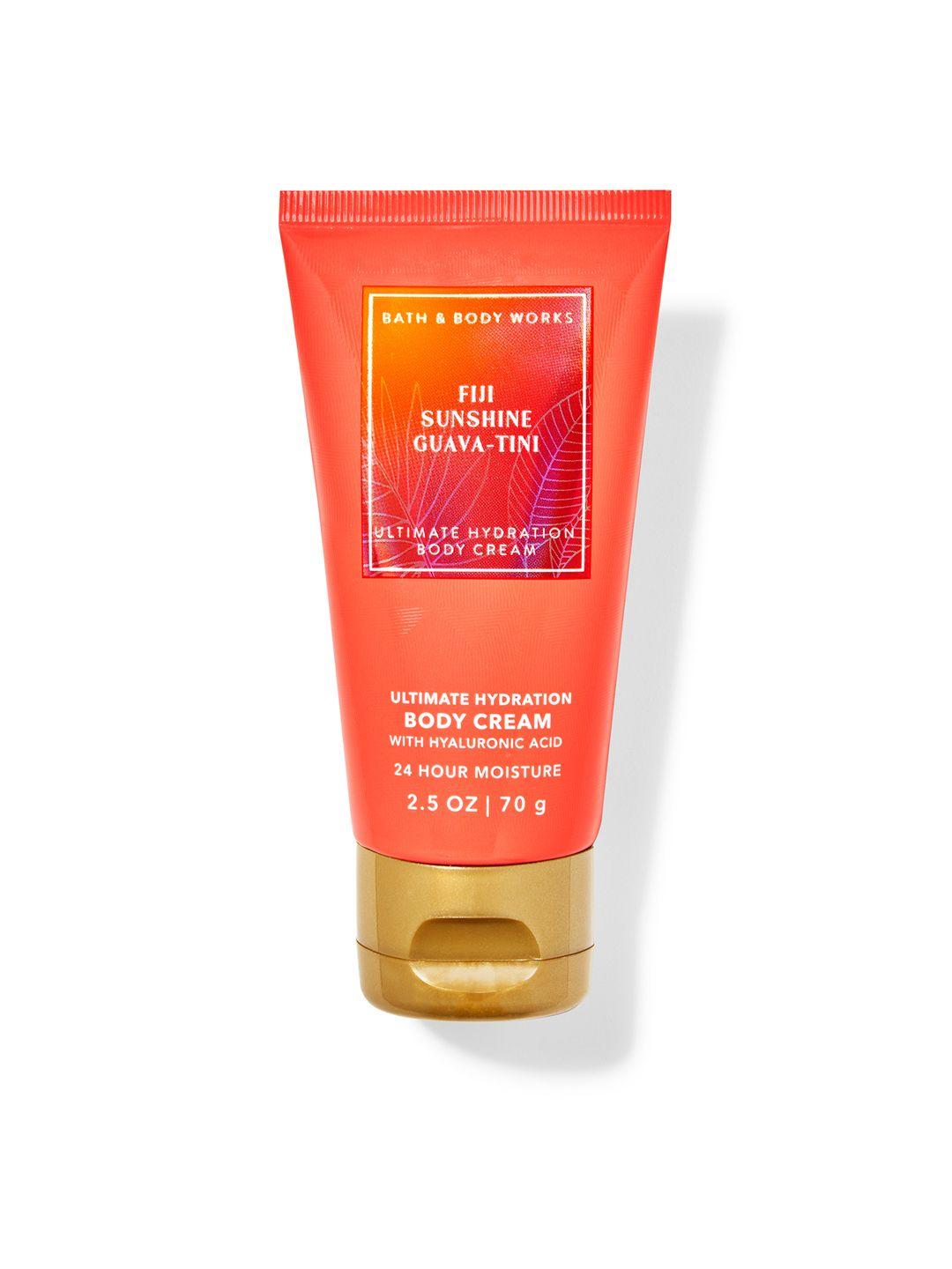 bath & body works fiji sunshine guava-tini travel size ultimate hydration body cream - 70g