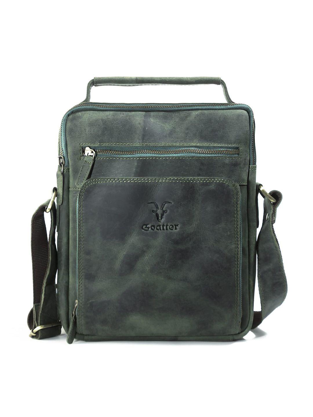 goatter men mint green messenger bag