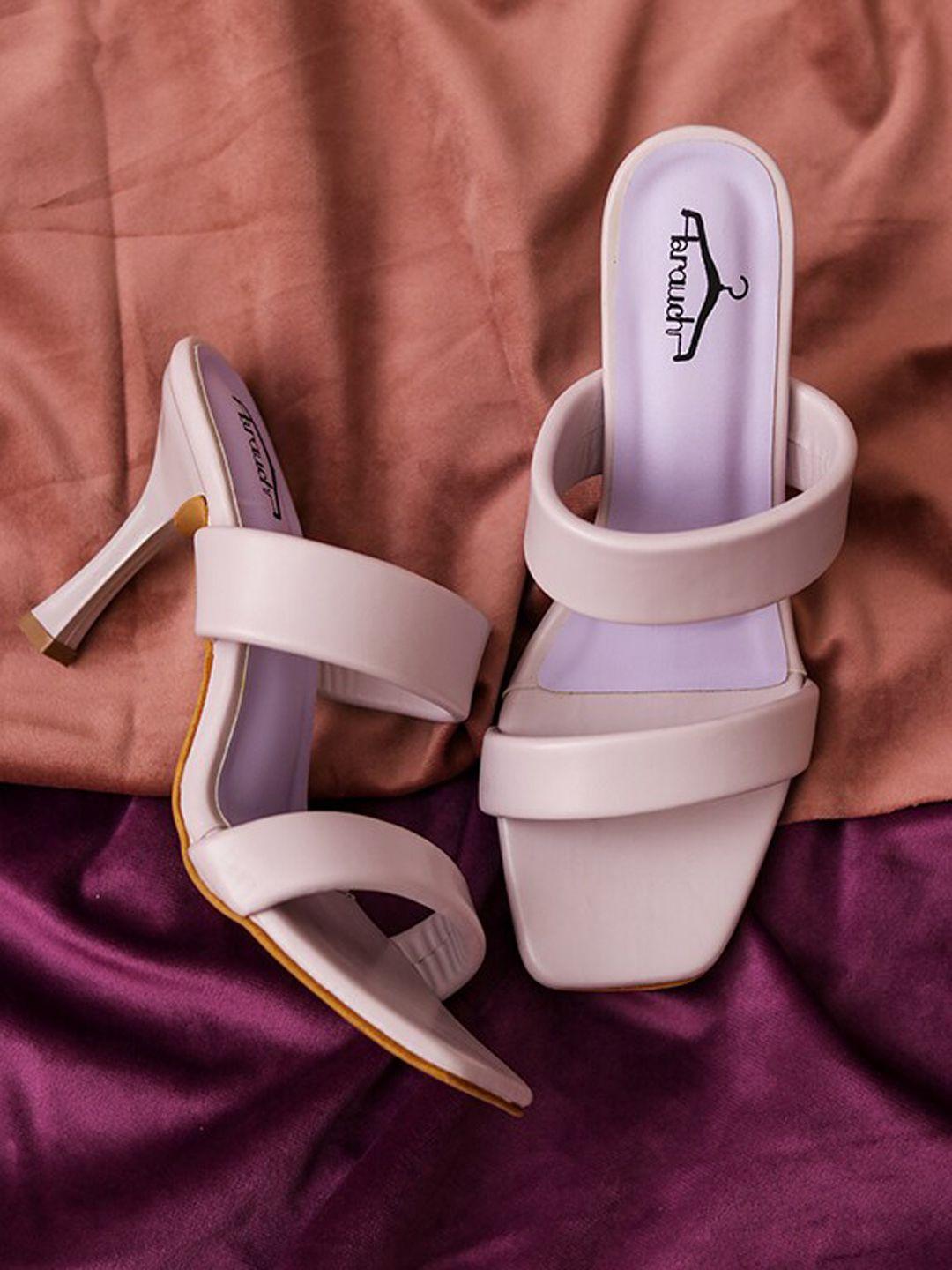 brauch lavender colourblocked kitten pumps