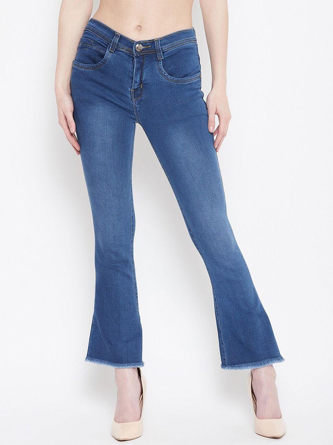 nifty women blue bootcut light fade stretchable jeans