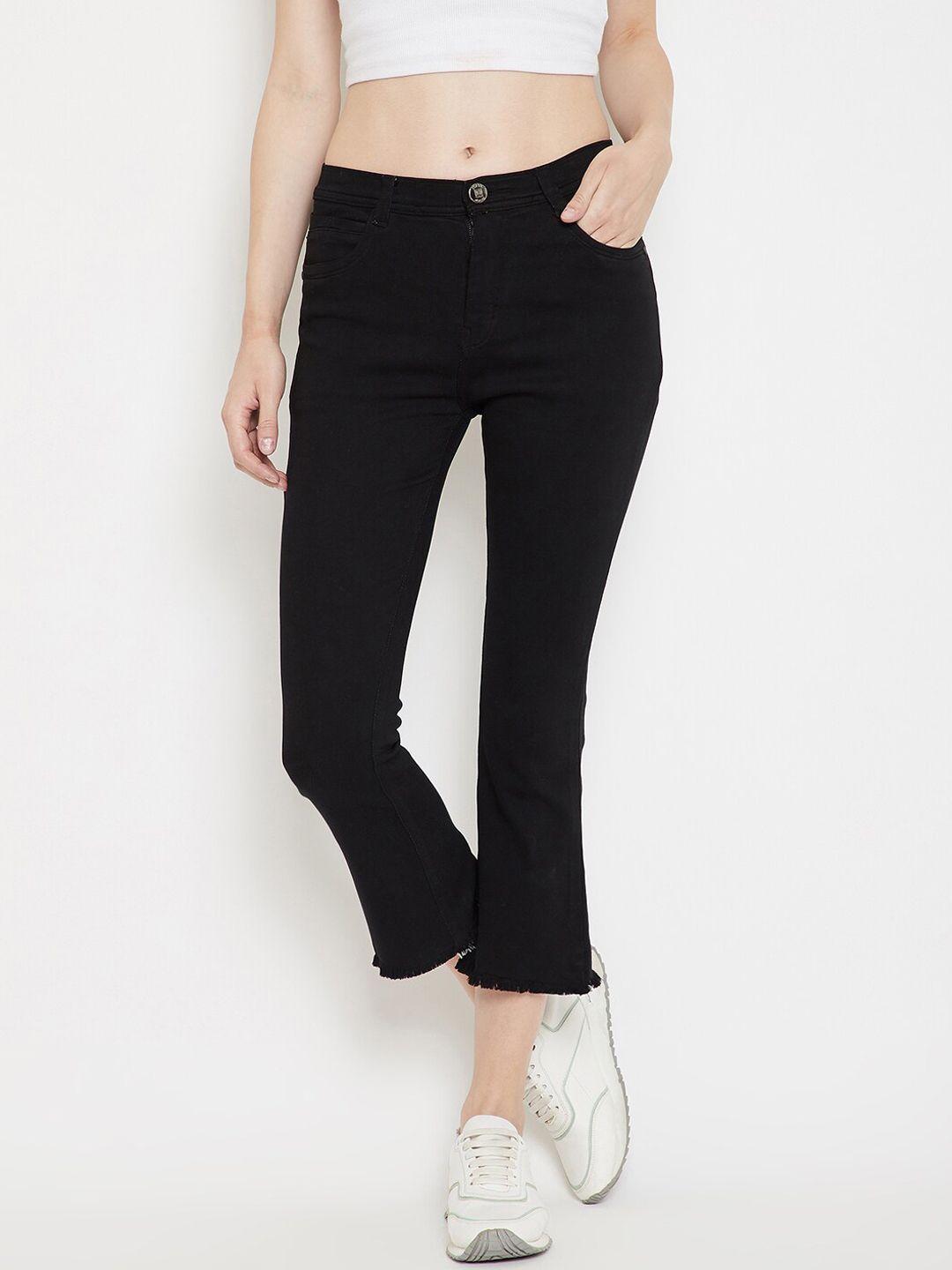 nifty women black bootcut high-rise jeans