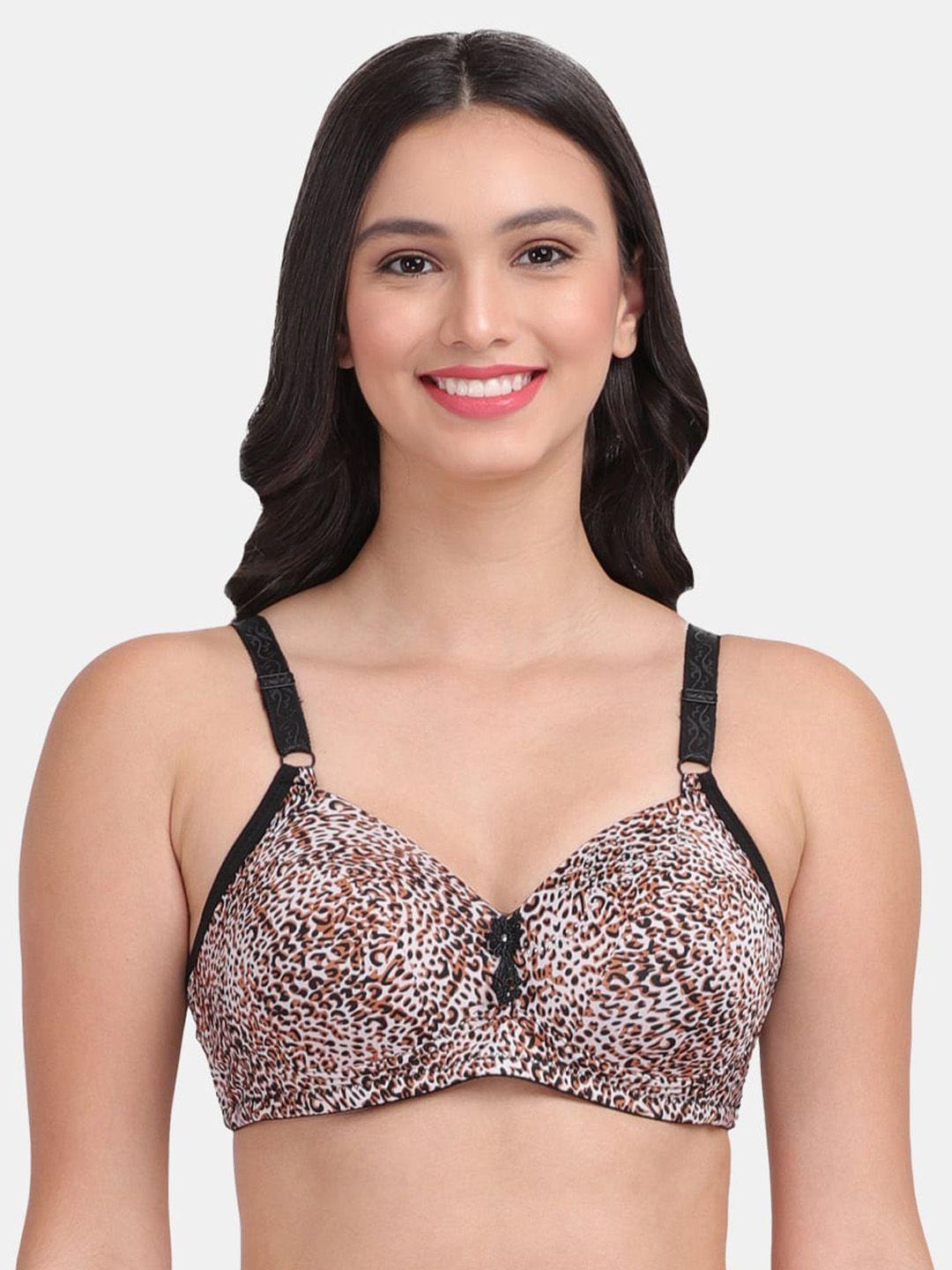 amour secret women brown animal print bra