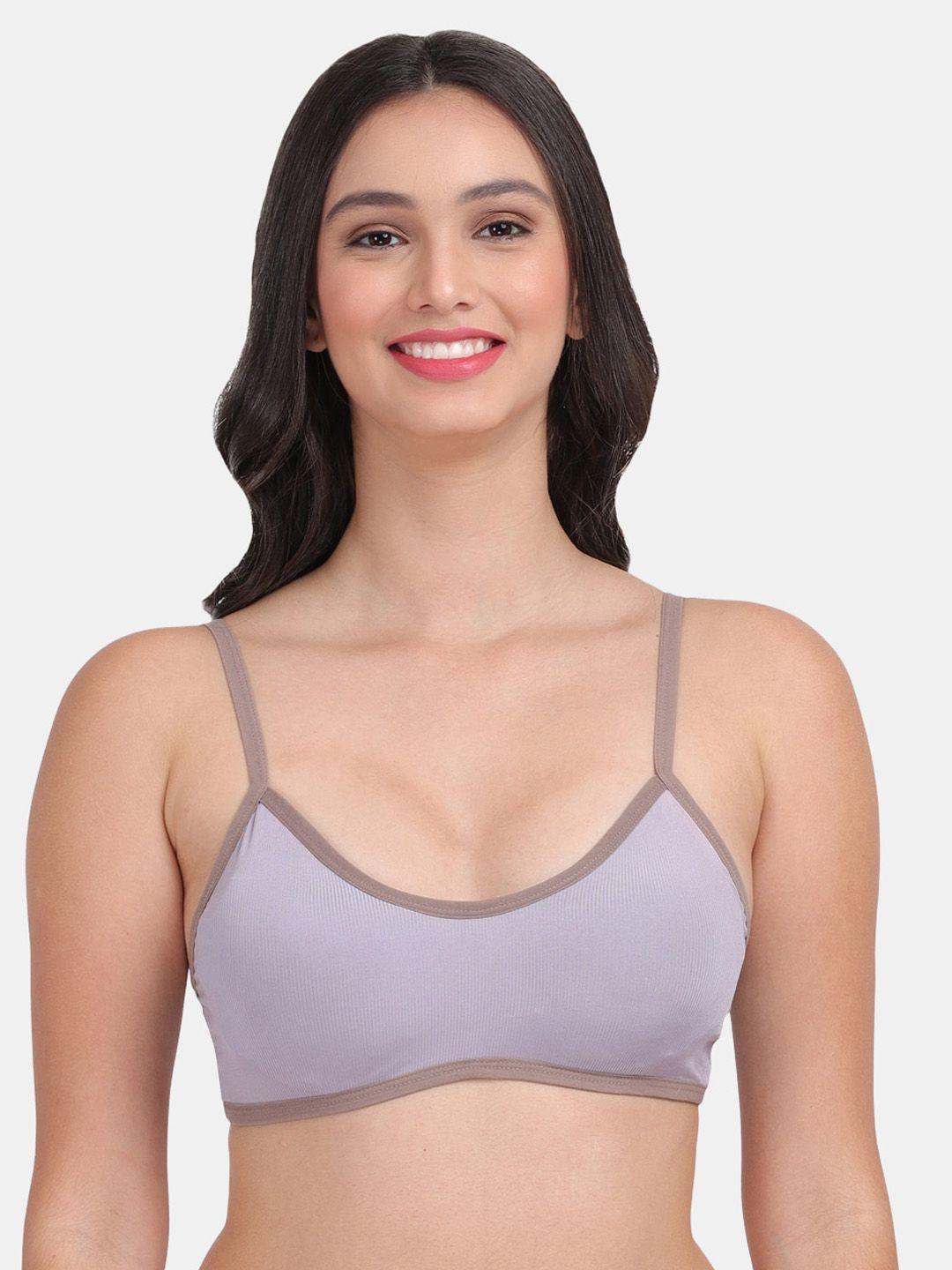 amour secret women purple lightly padded 3/4th coverage sports bra