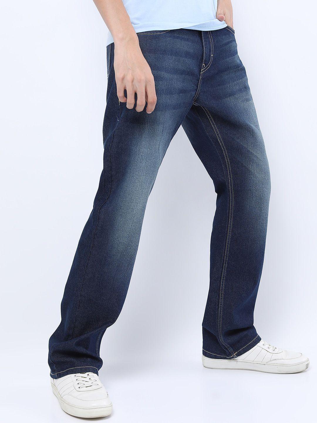 ketch men blue bootcut light fade stretchable jeans