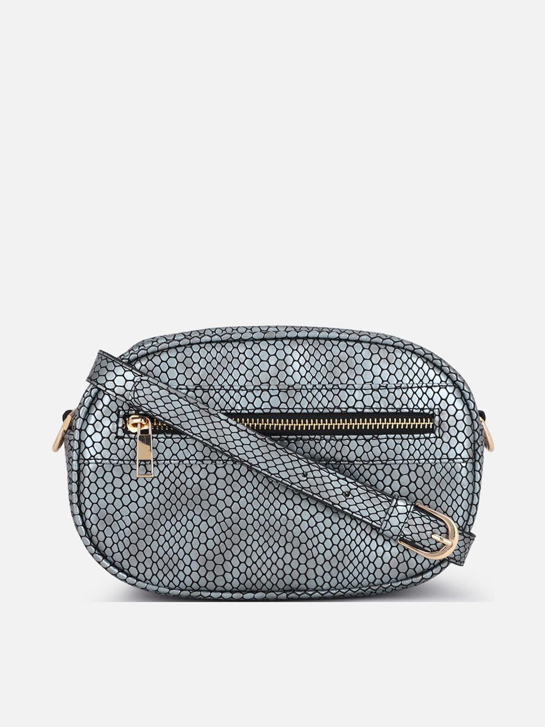 forever 21 grey textured swagger sling bag