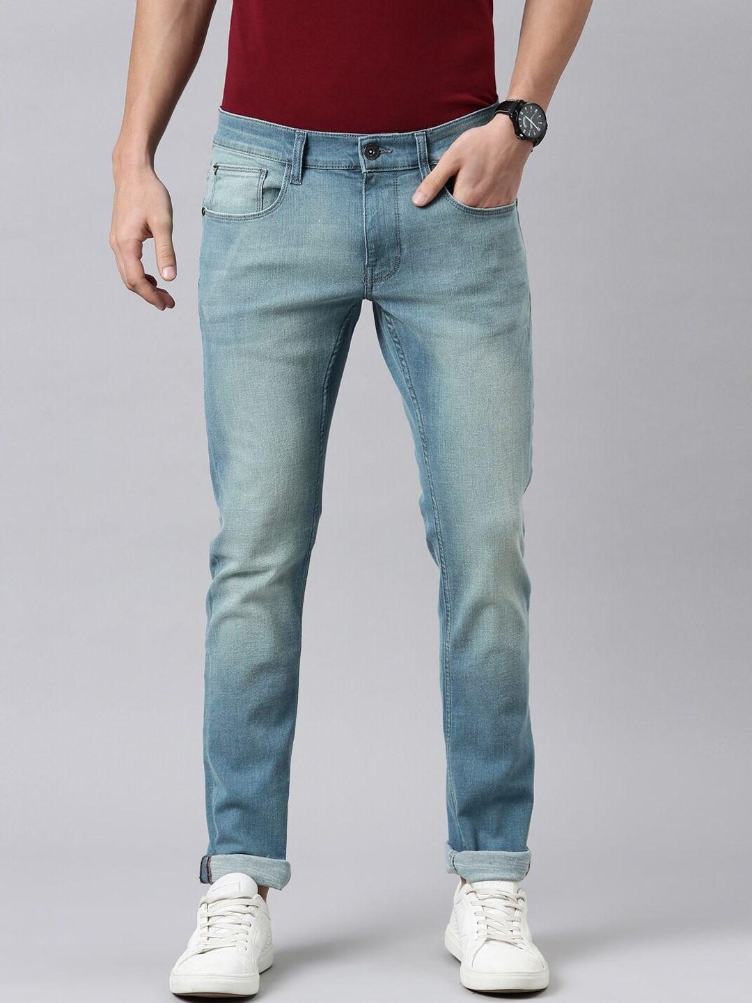 american bull men blue skinny fit light fade jeans