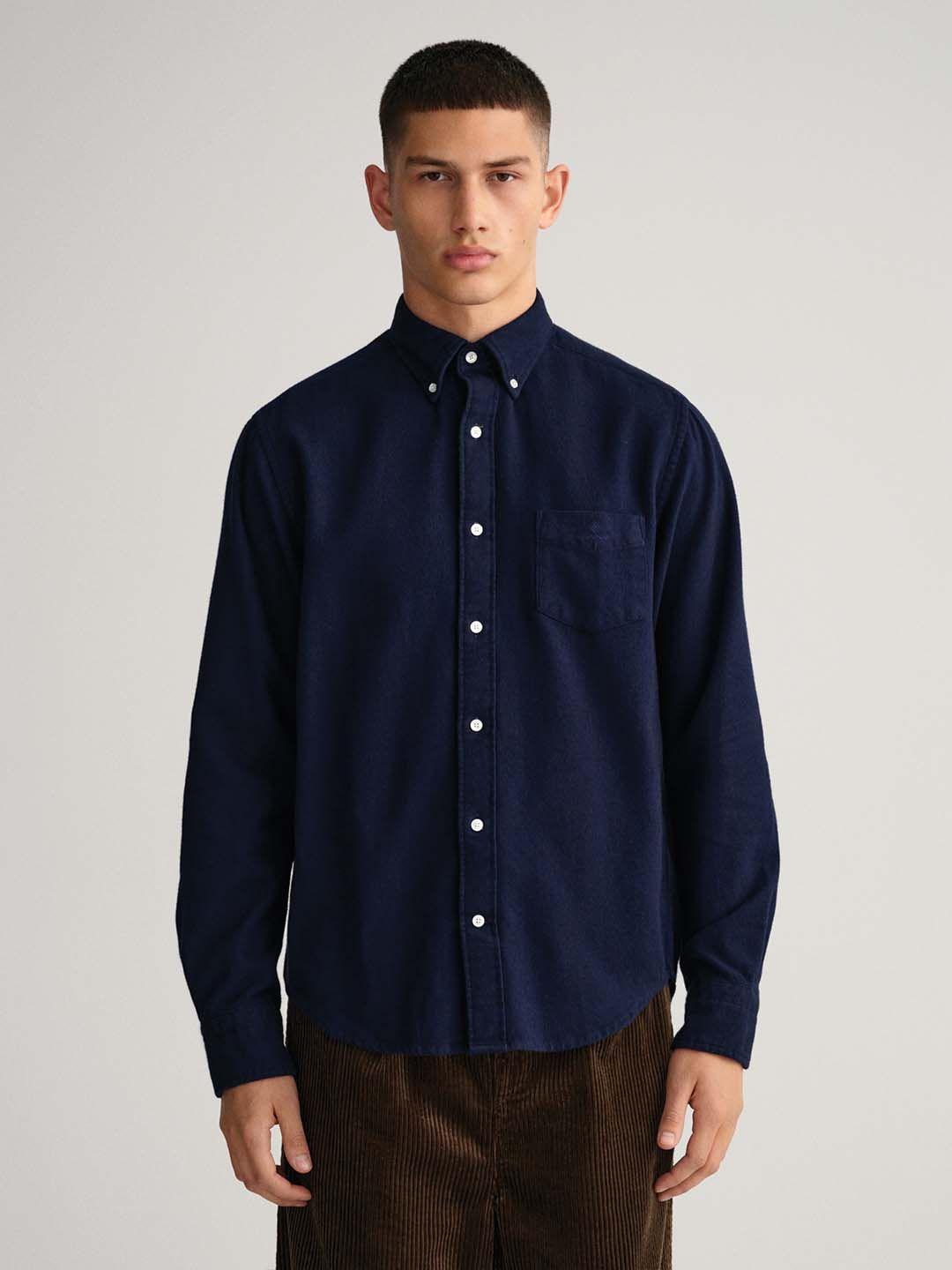 gant men blue classic casual shirt