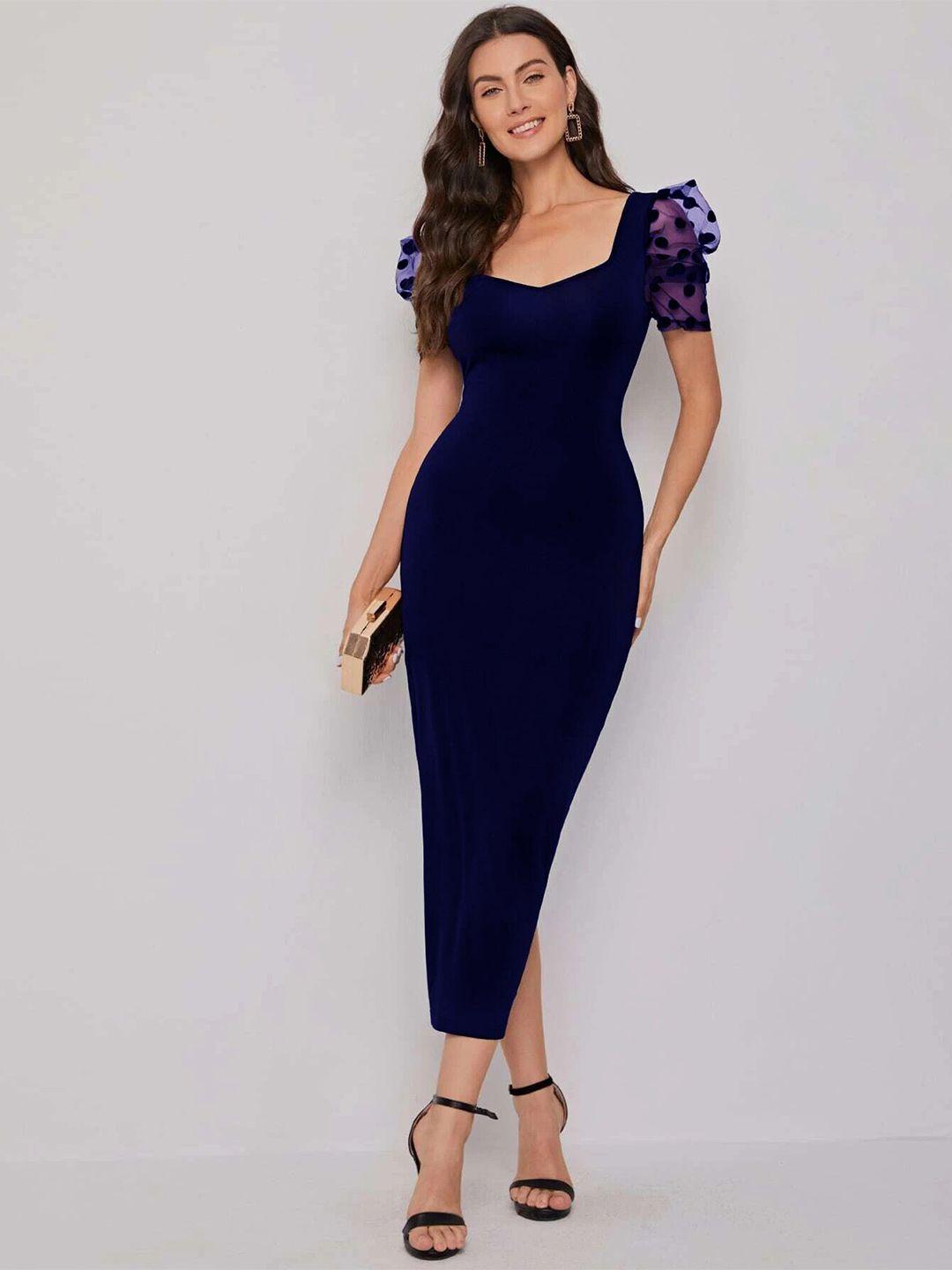 sheetal associates blue sheath maxi dress