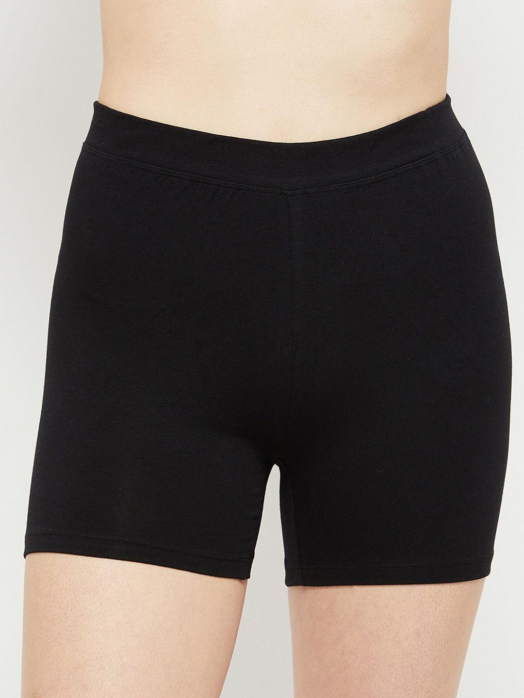 max women black solid boy shorts