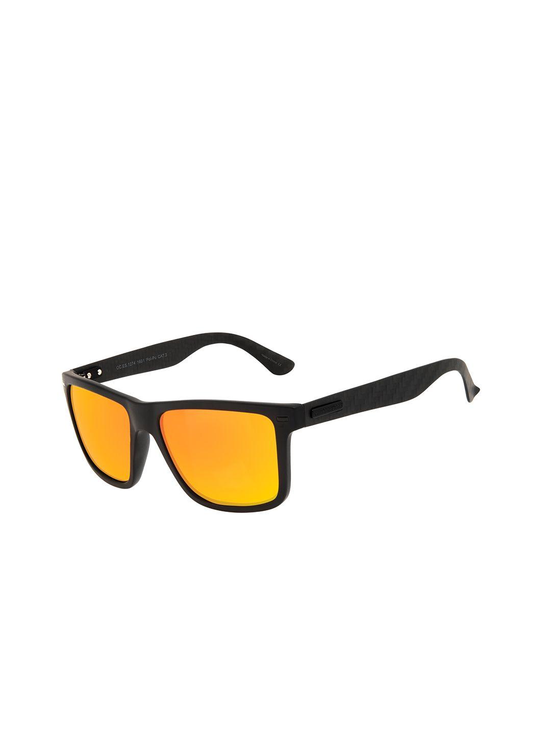 chilli beans men yellow lens & black sports sunglasses with uv protected lens