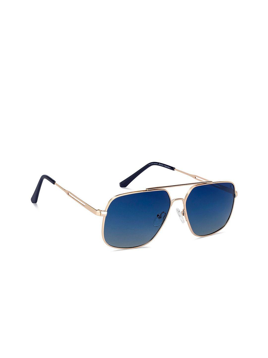 vincent chase unisex blue lens aviator sunglasses with uv protected lens