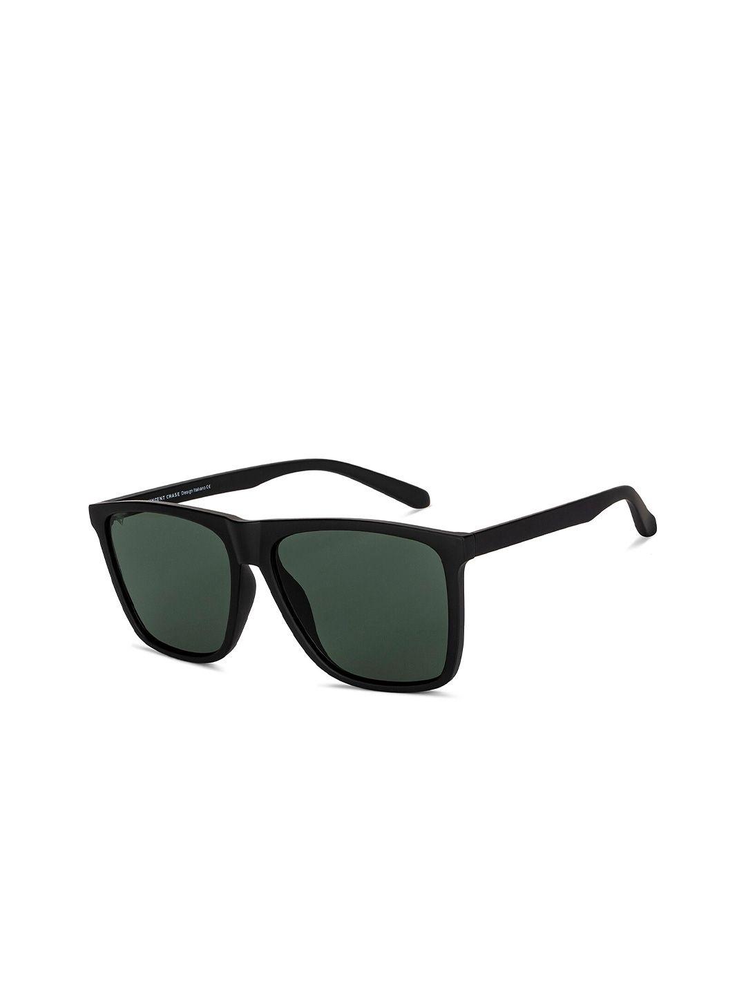 vincent chase unisex green lens & black sports sunglasses with uv protected lens