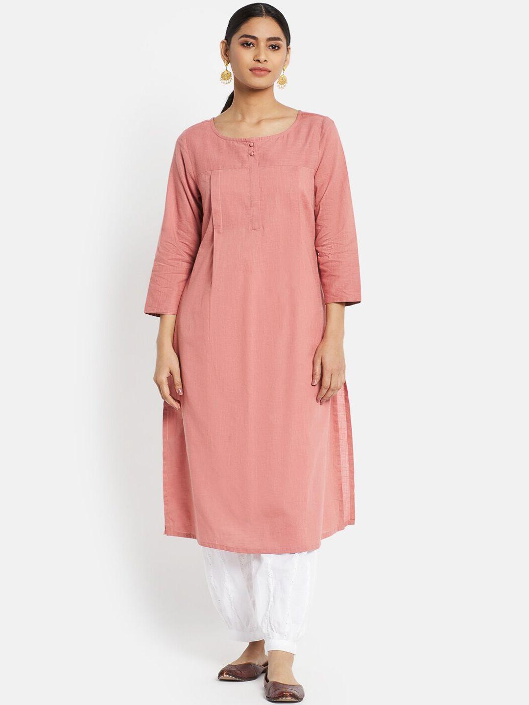 fabindia women pink kurta