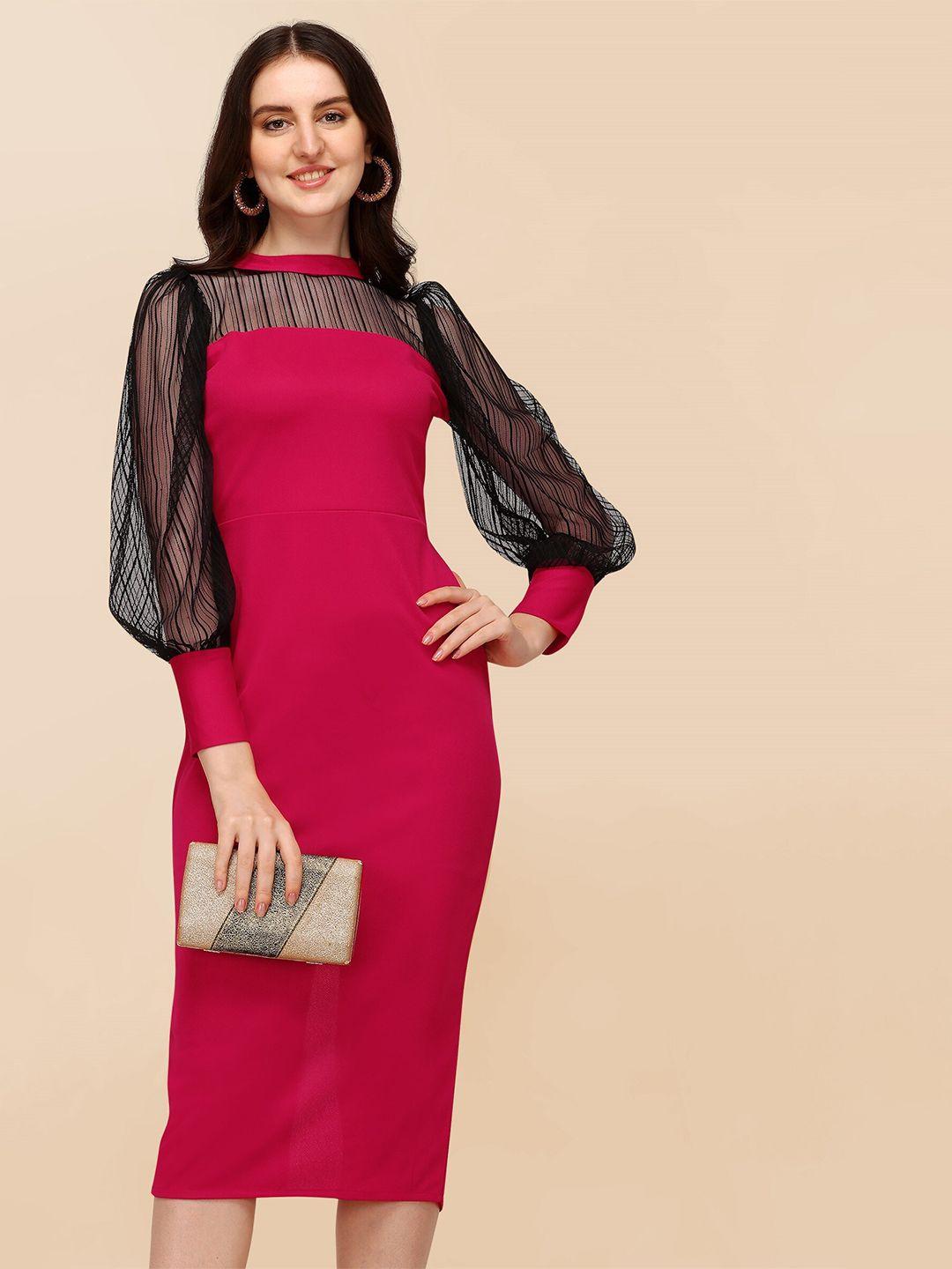 sheetal associates pink sheath dress