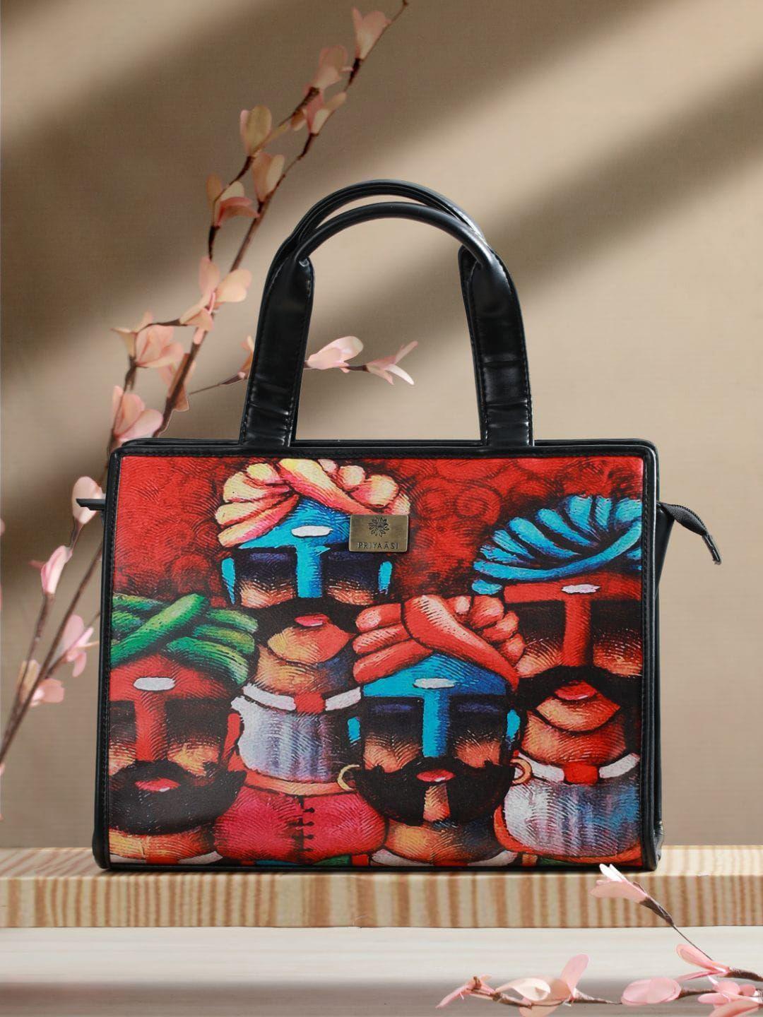 priyaasi multicoloured rajasthani folk digital print tote bag