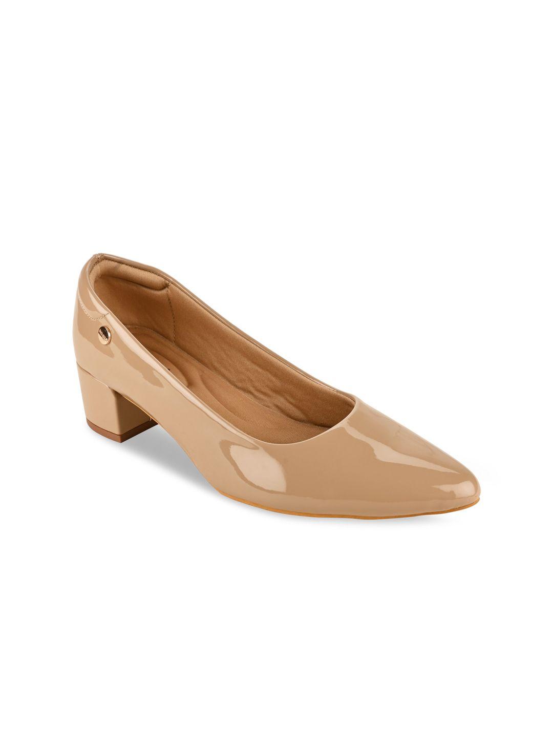 rocia beige high-top block pumps