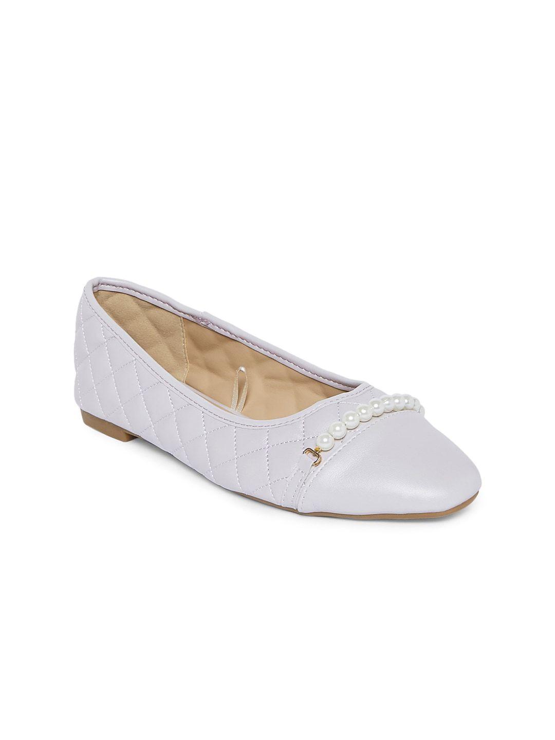 forever glam by pantaloons women lavender embellished ballerinas flats